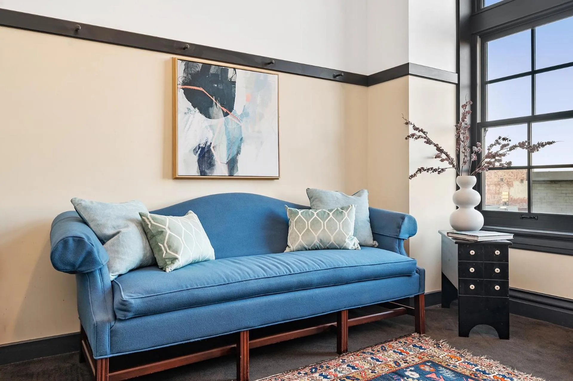 Seating area in The Maverick by Kasa