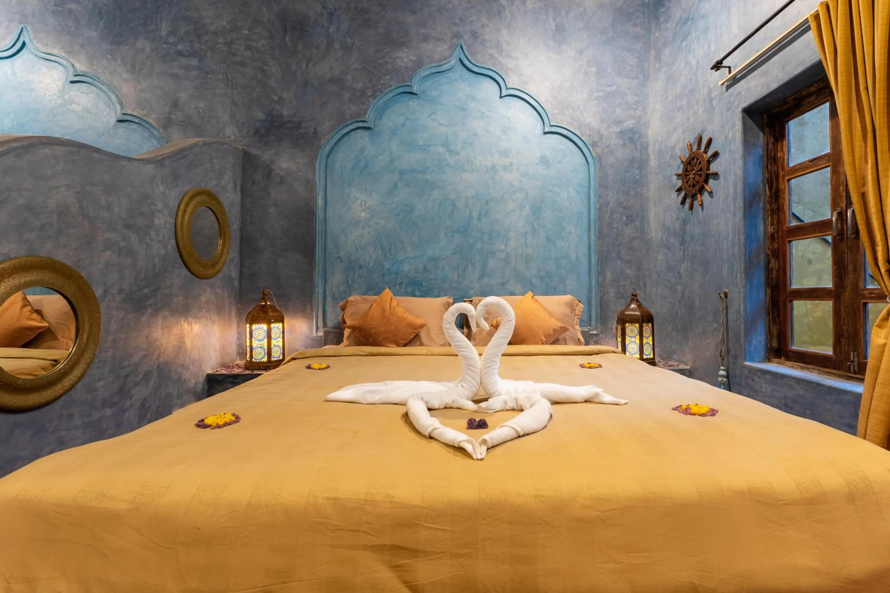 Bed in juSTa Morjim Beach Resort Goa - 80 Steps from Morjim Beach