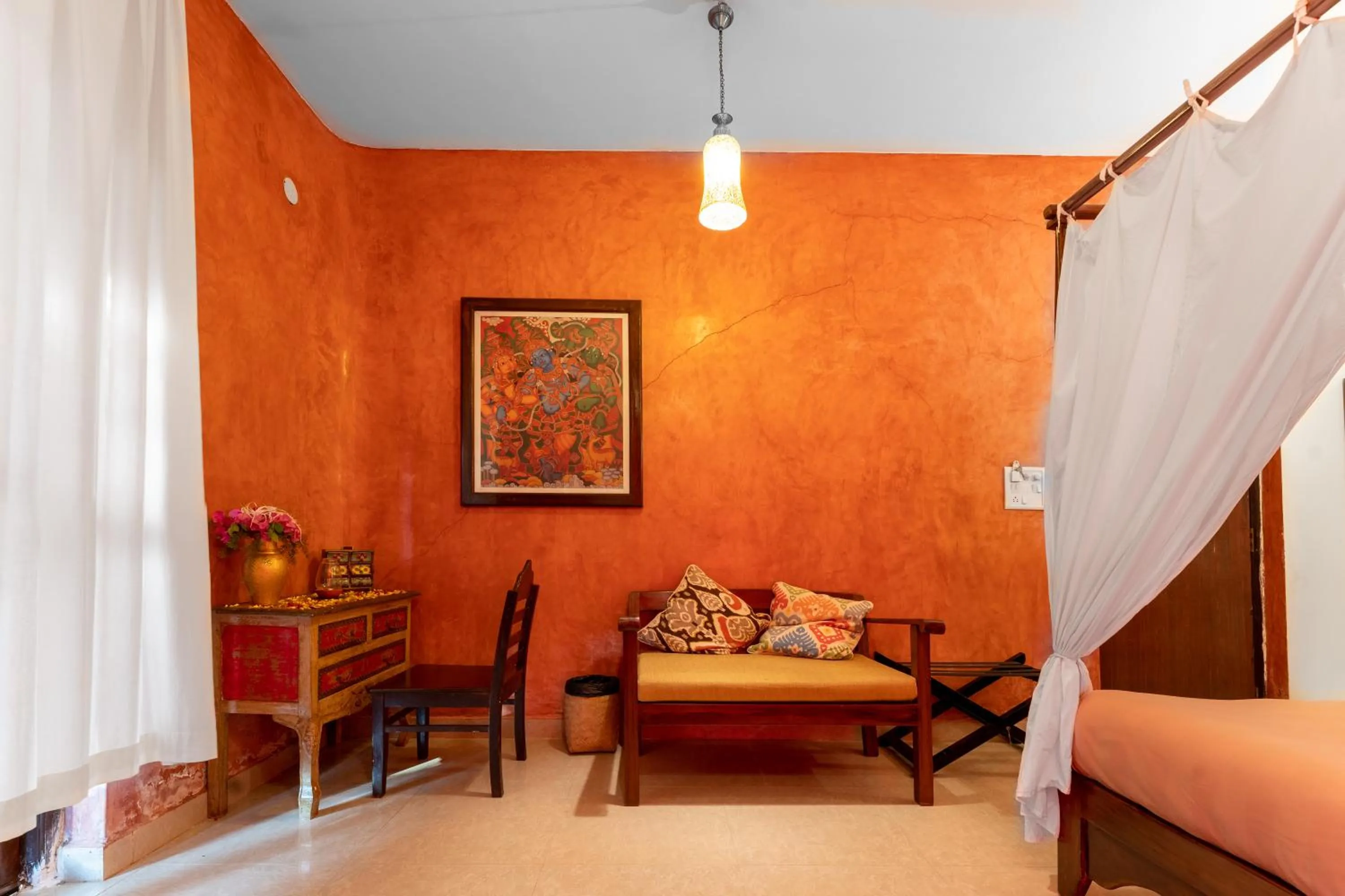 Seating area in juSTa Morjim Beach Resort Goa - 80 Steps from Morjim Beach