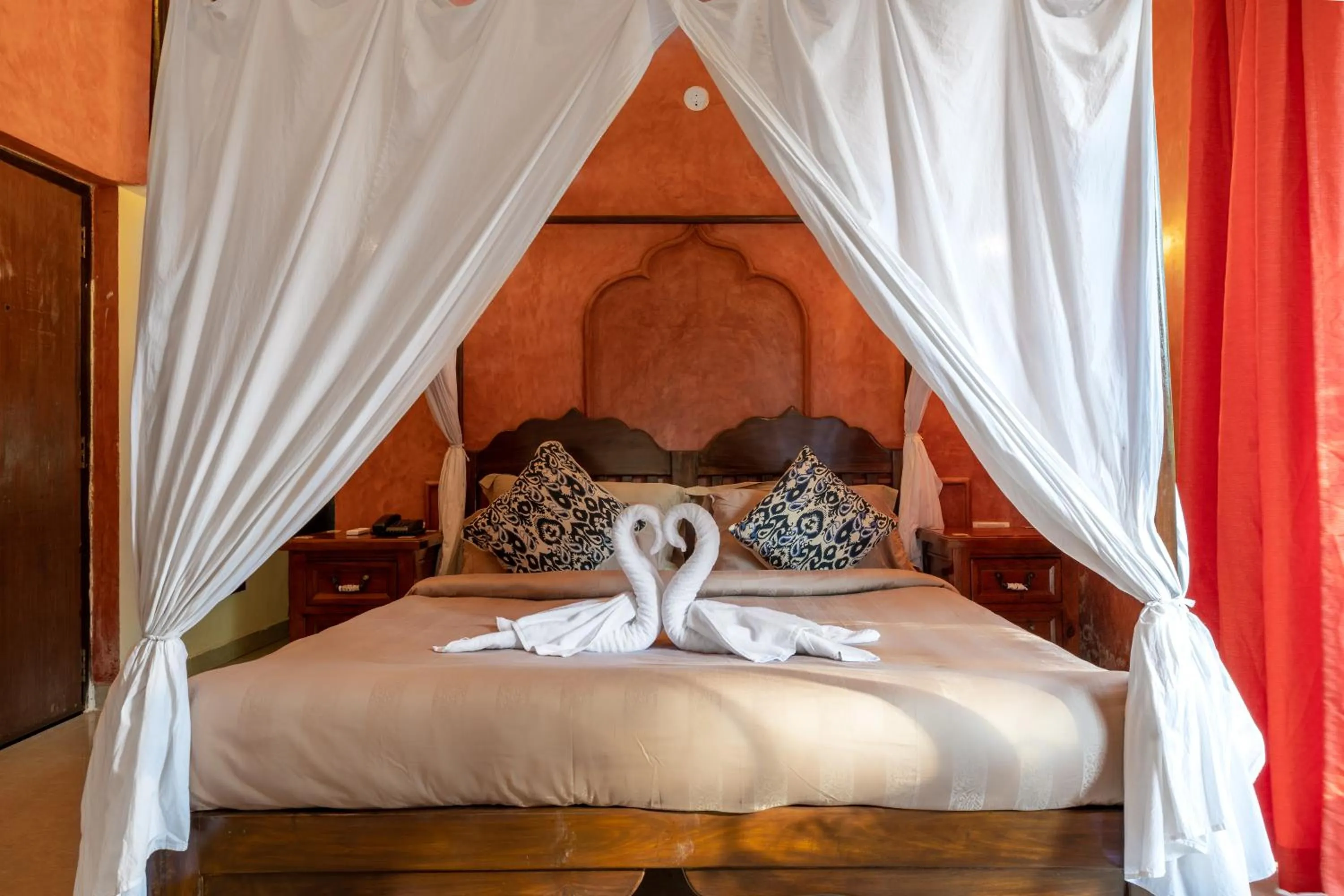 Bed in juSTa Morjim Beach Resort Goa - 80 Steps from Morjim Beach