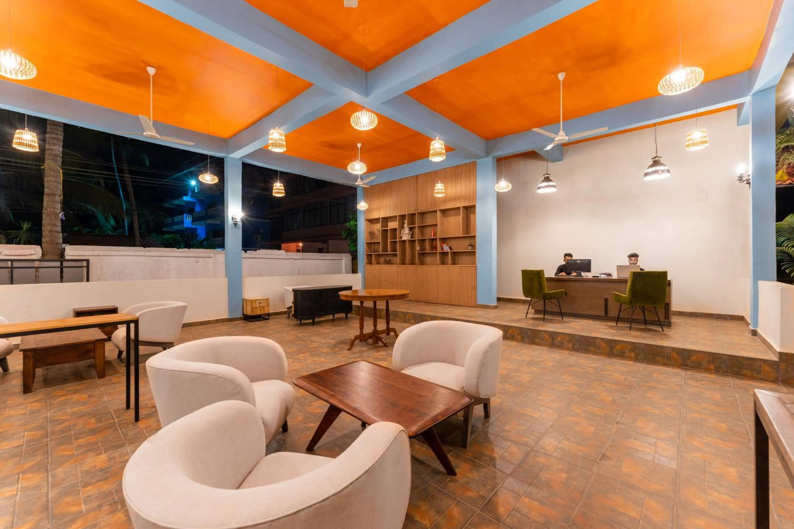 Lobby or reception in juSTa Morjim Beach Resort Goa - 80 Steps from Morjim Beach