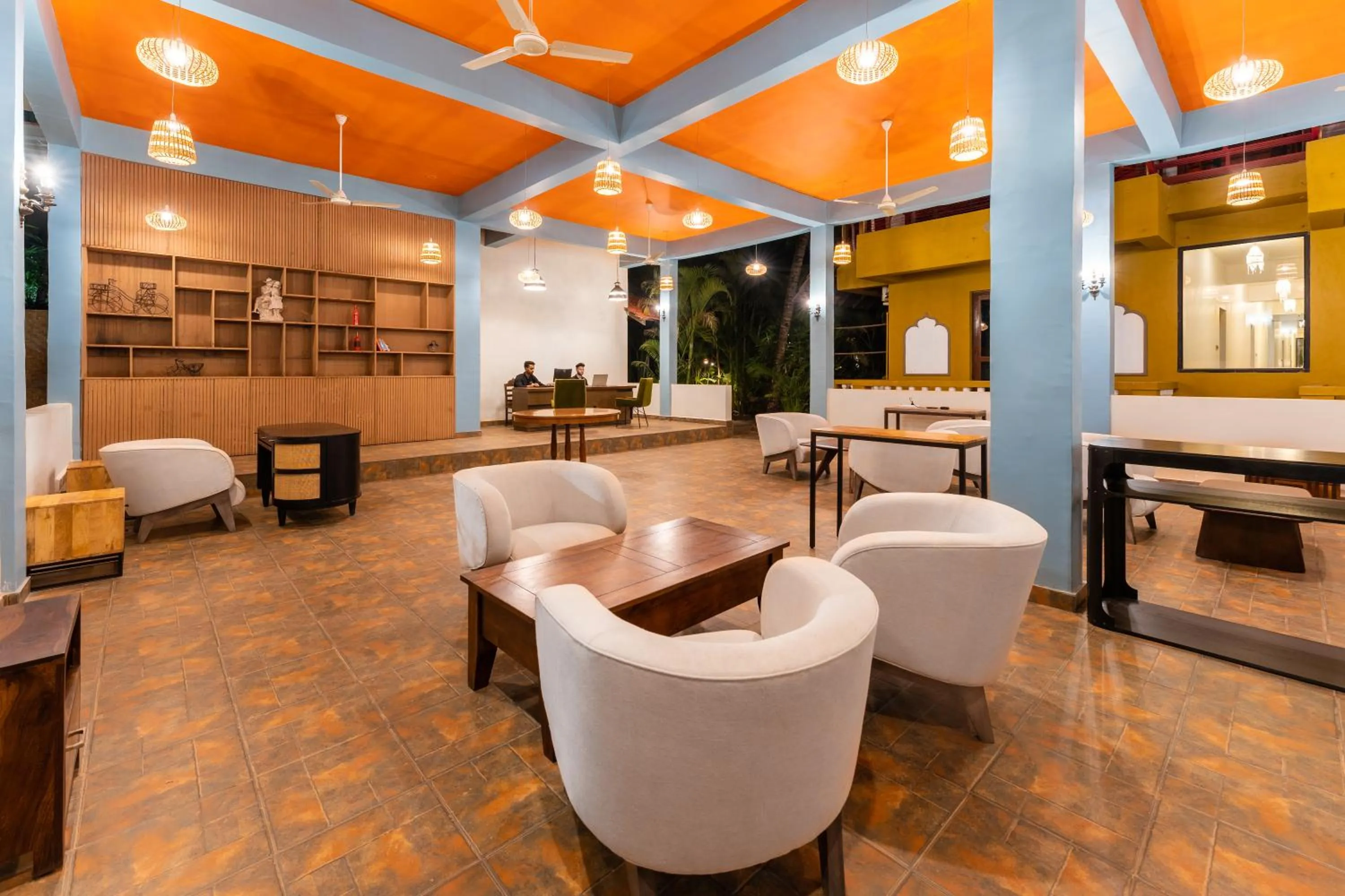 Lobby or reception in juSTa Morjim Beach Resort Goa - 80 Steps from Morjim Beach