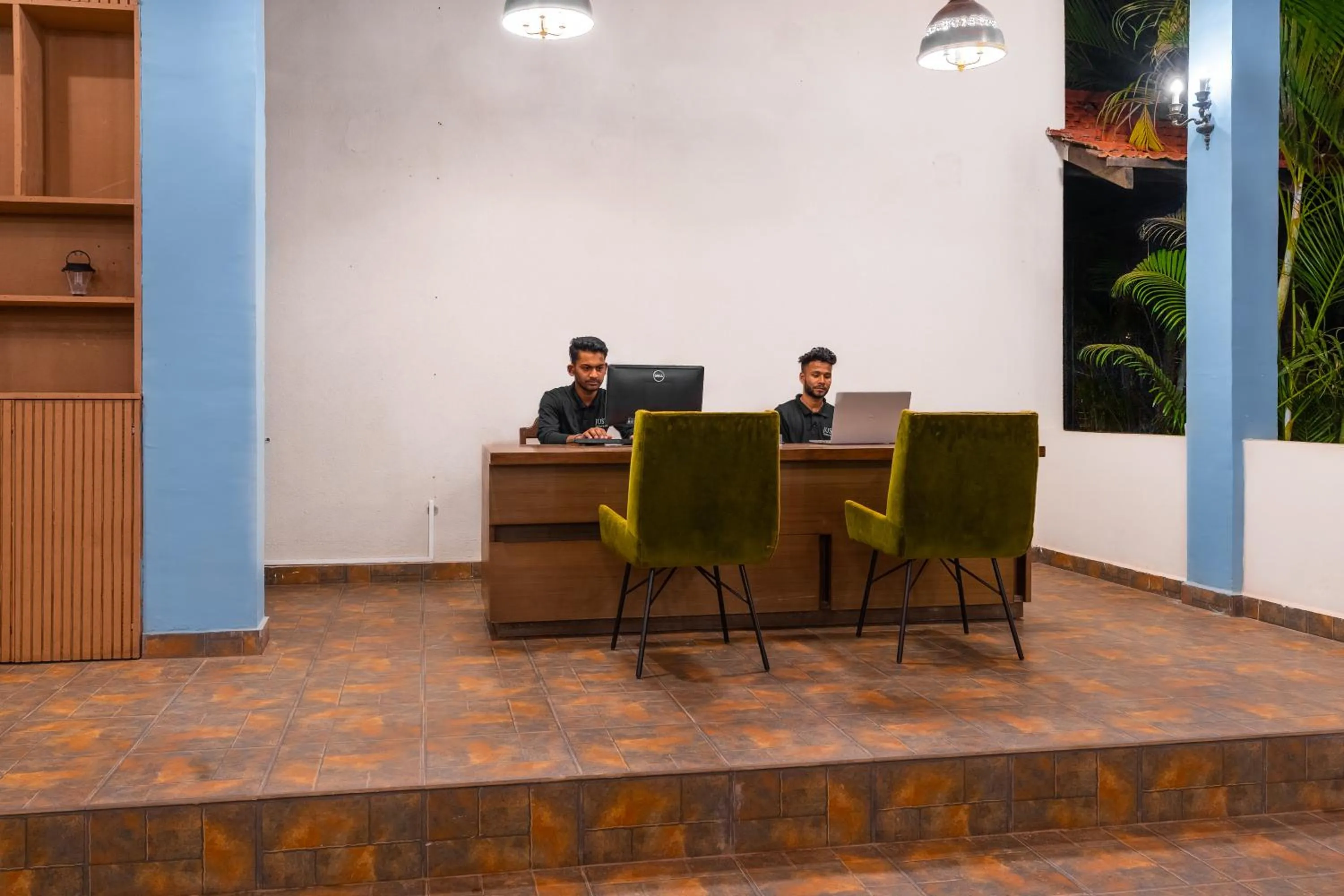 Lobby or reception in juSTa Morjim Beach Resort Goa - 80 Steps from Morjim Beach