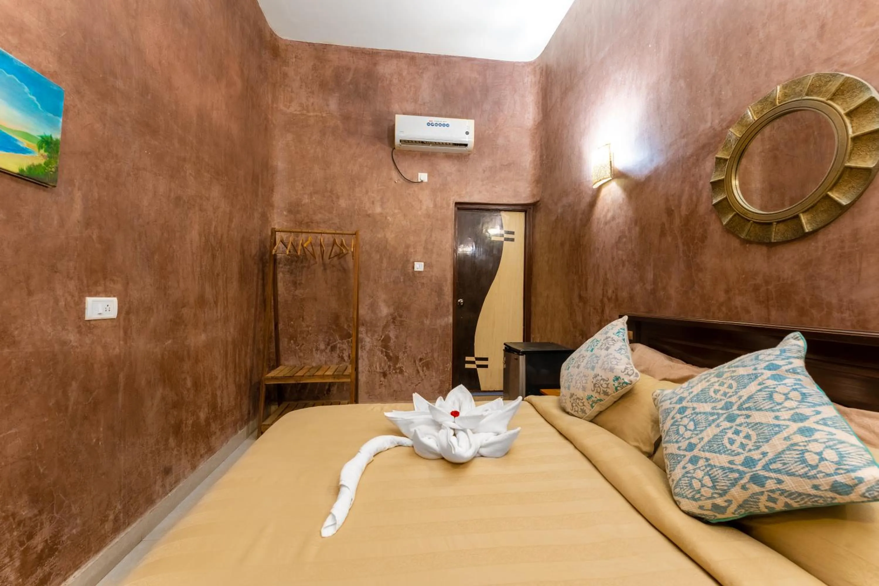 Bedroom, Bed in juSTa Morjim Beach Resort Goa - 80 Steps from Morjim Beach