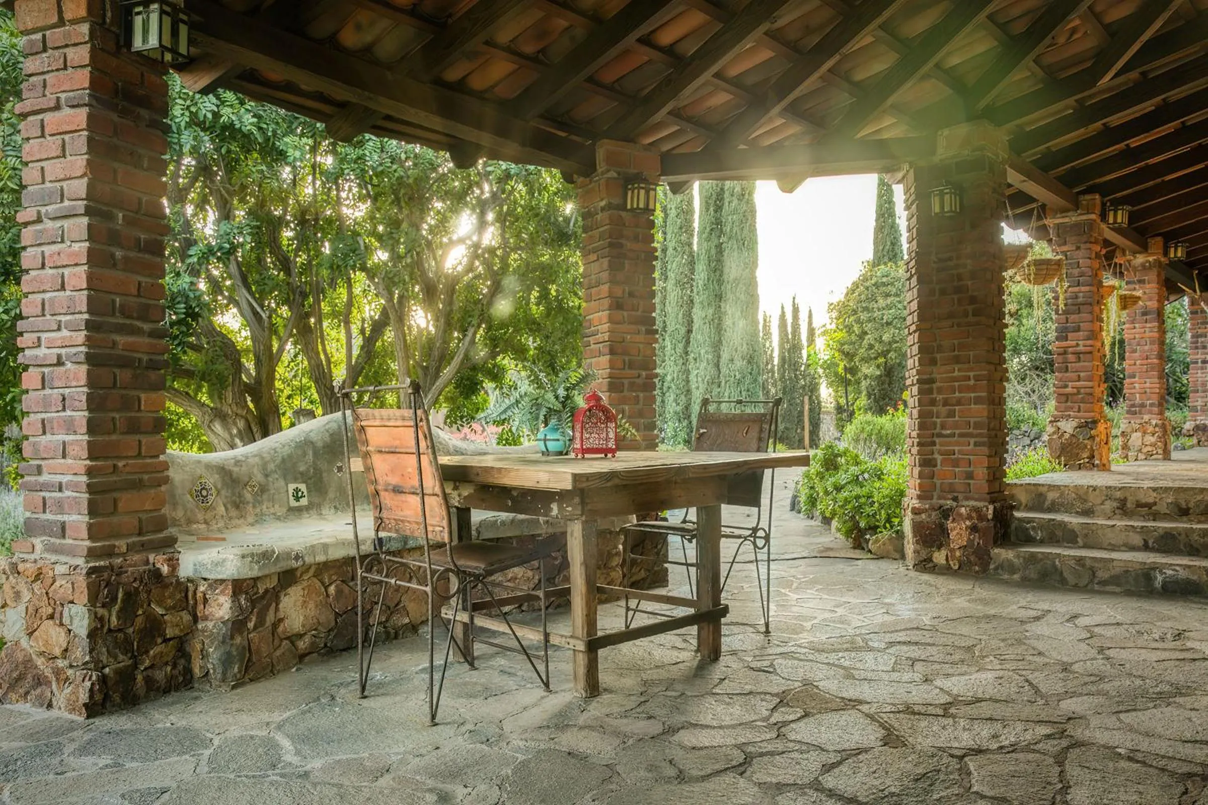 Patio in Quinta Maria en la Ruta del Vino