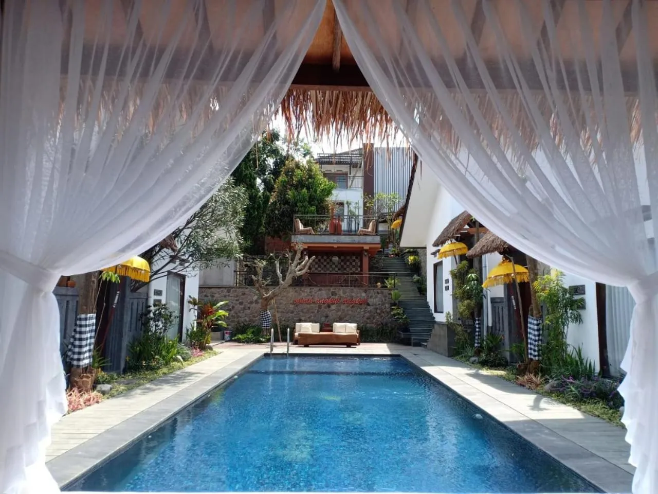 Swimming pool in Omah Angkul Angkul Villa