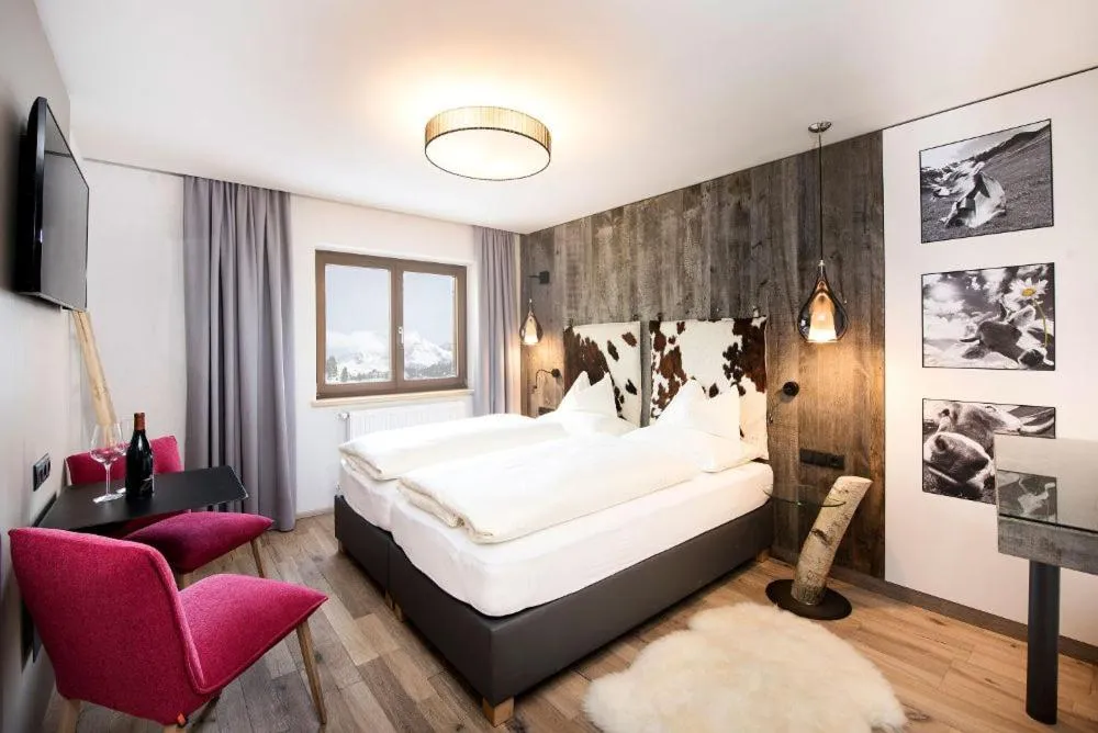 Bedroom, Bed in Mooshaus Winterresort