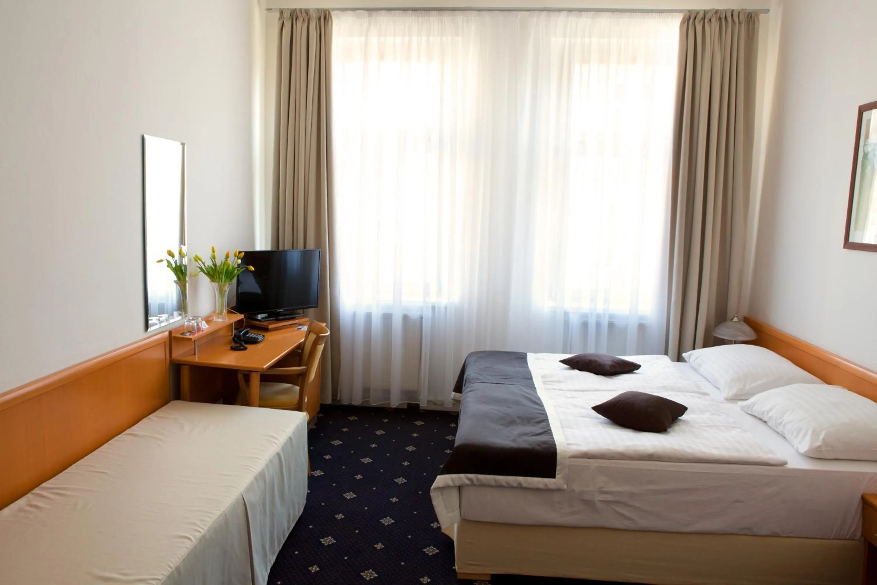 Photo of the whole room, Bed in Máchova