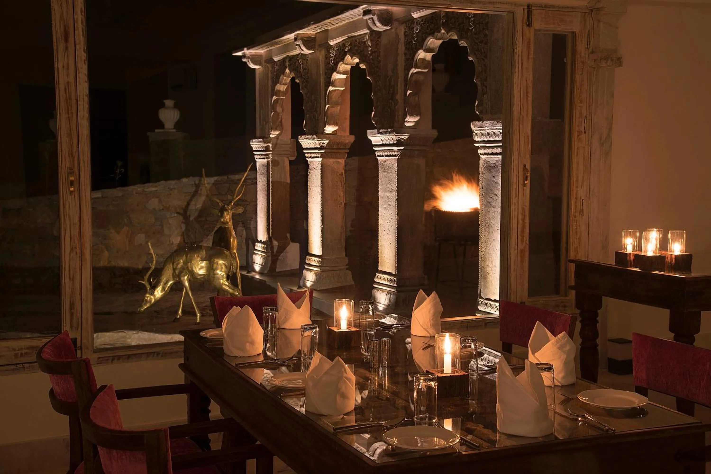 Dining area in Fateh Safari Resort by Fateh Collection