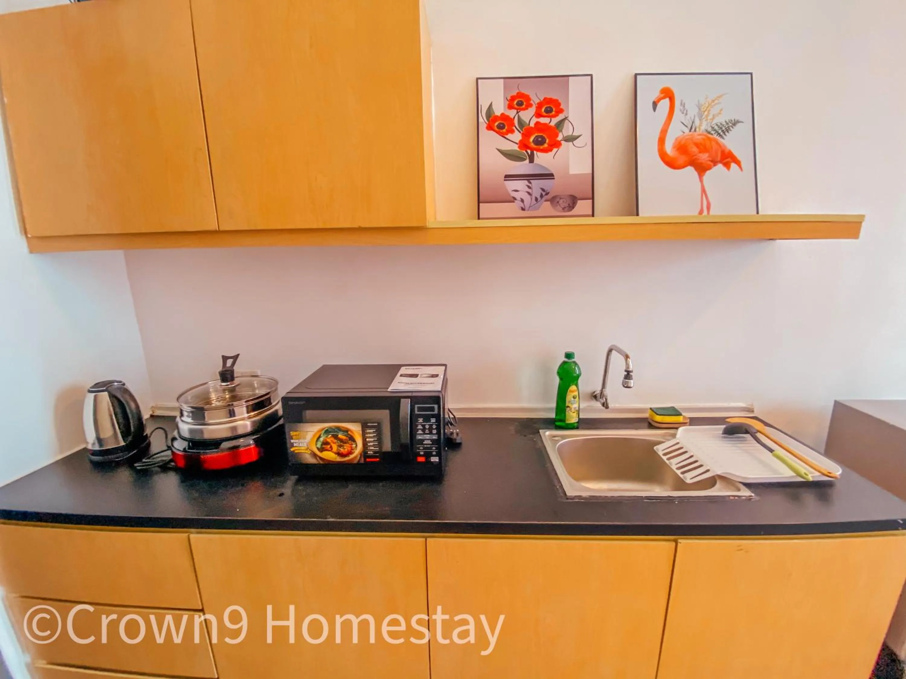 Kitchen or kitchenette in Crown1Suite (City View)@Petaling Jaya