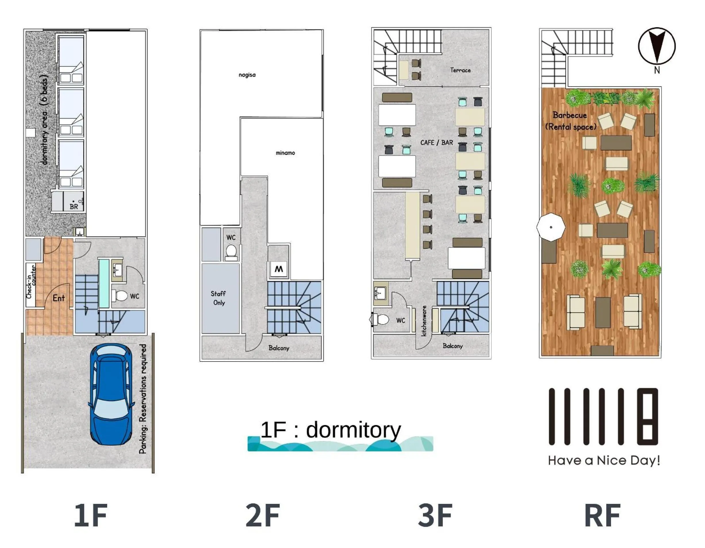 Hostel Have a Nice Day! ドミトリー 個室ルームあり#HVNI