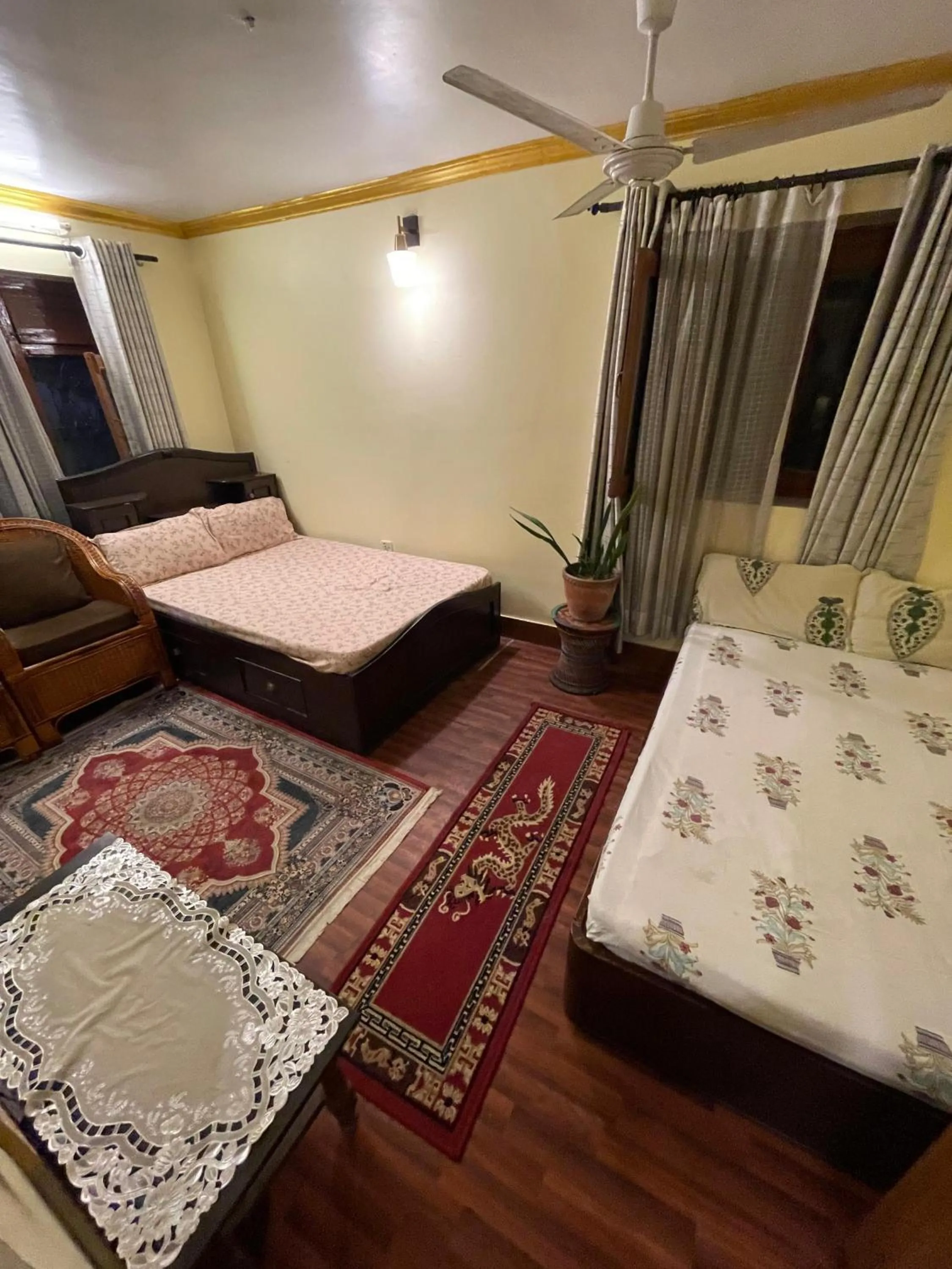 Bed in Deepjyoti Inn