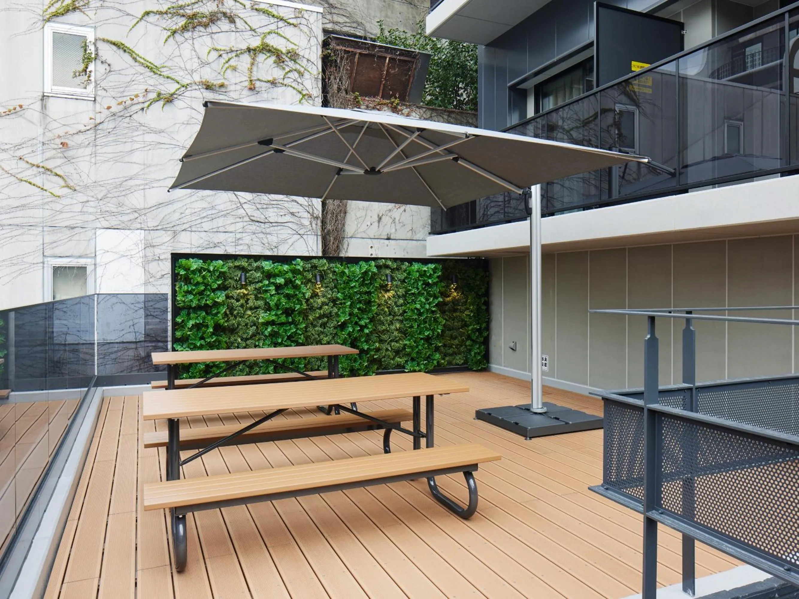 Balcony/Terrace in LAMP LIGHT BOOKS HOTEL fukuoka