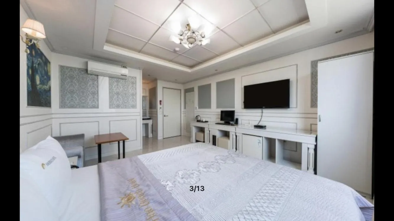 Bed in Yeosu Beach Hotel