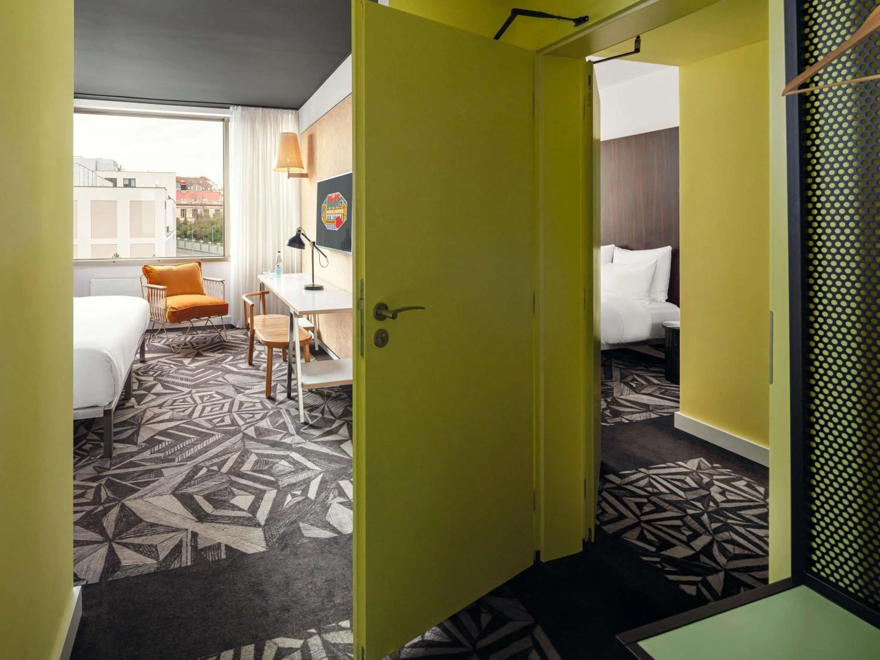 Bedroom, Bed in Mama Shelter Prague