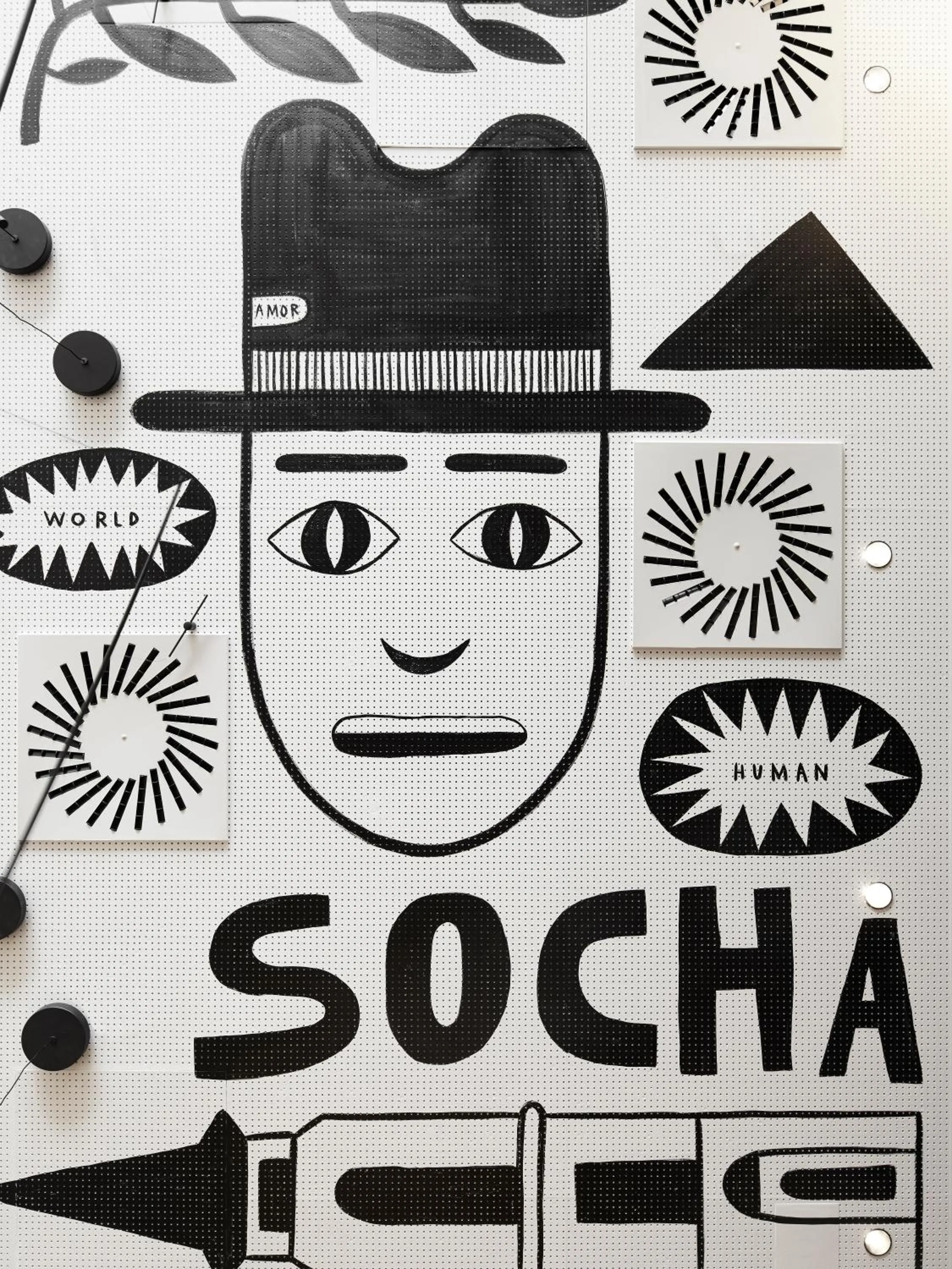 Decorative detail in Mama Shelter Prague