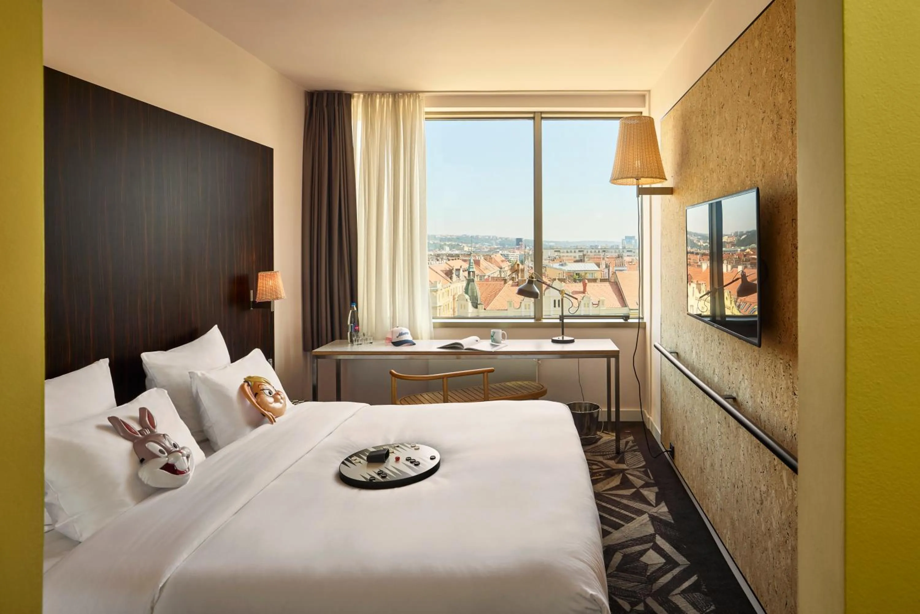 Bed in Mama Shelter Prague