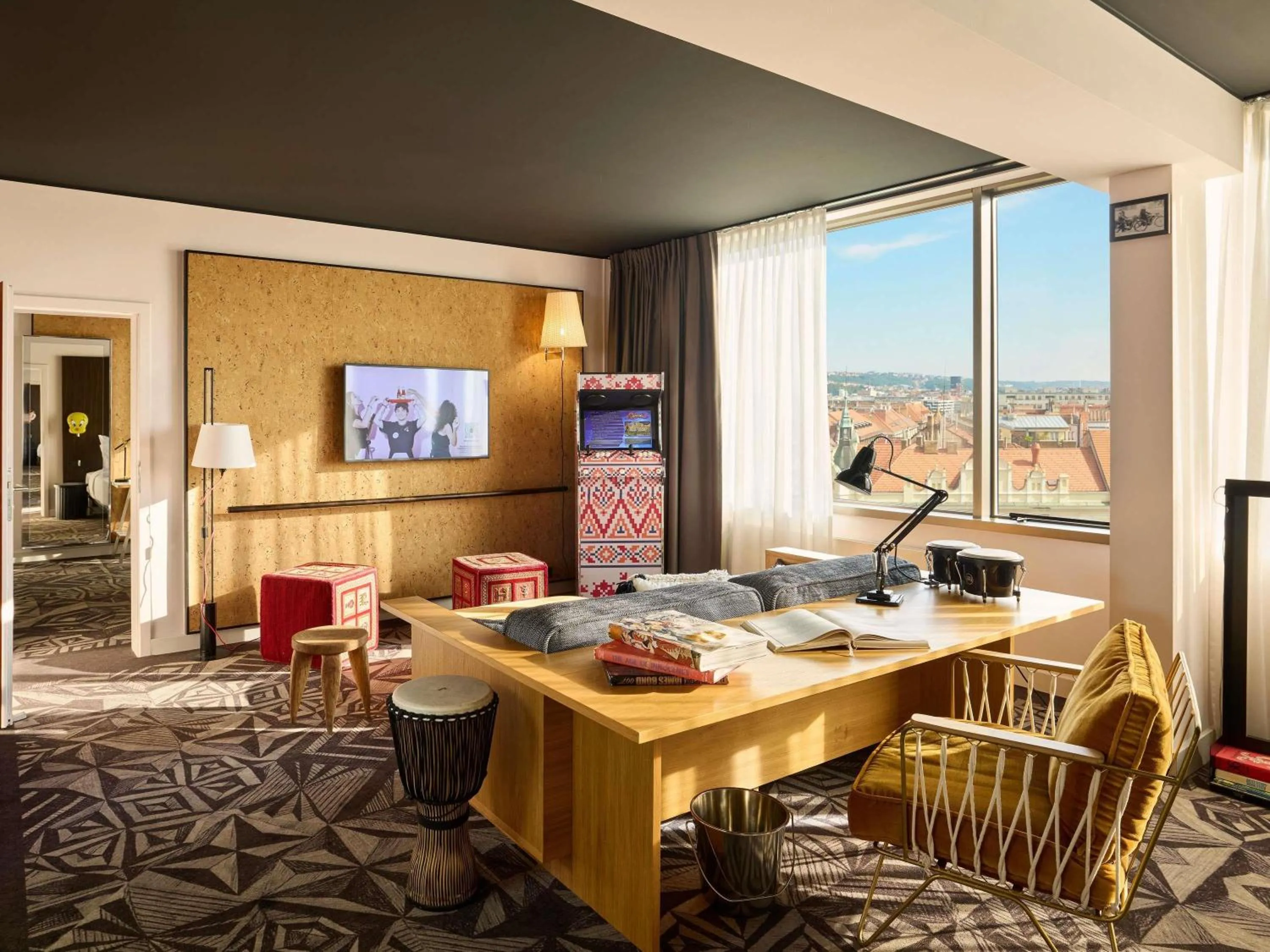 Bedroom in Mama Shelter Prague