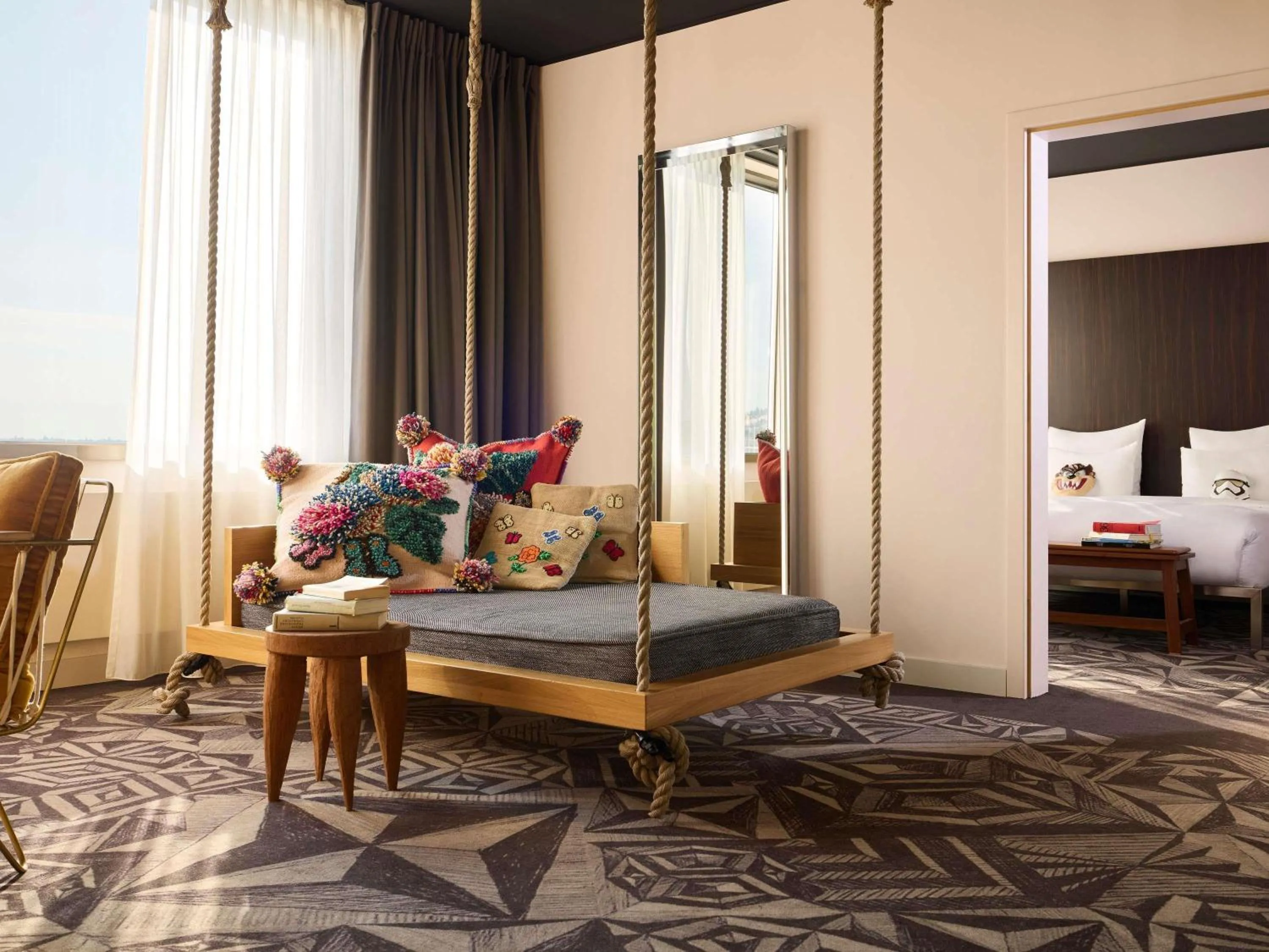 Bedroom, Bed in Mama Shelter Prague