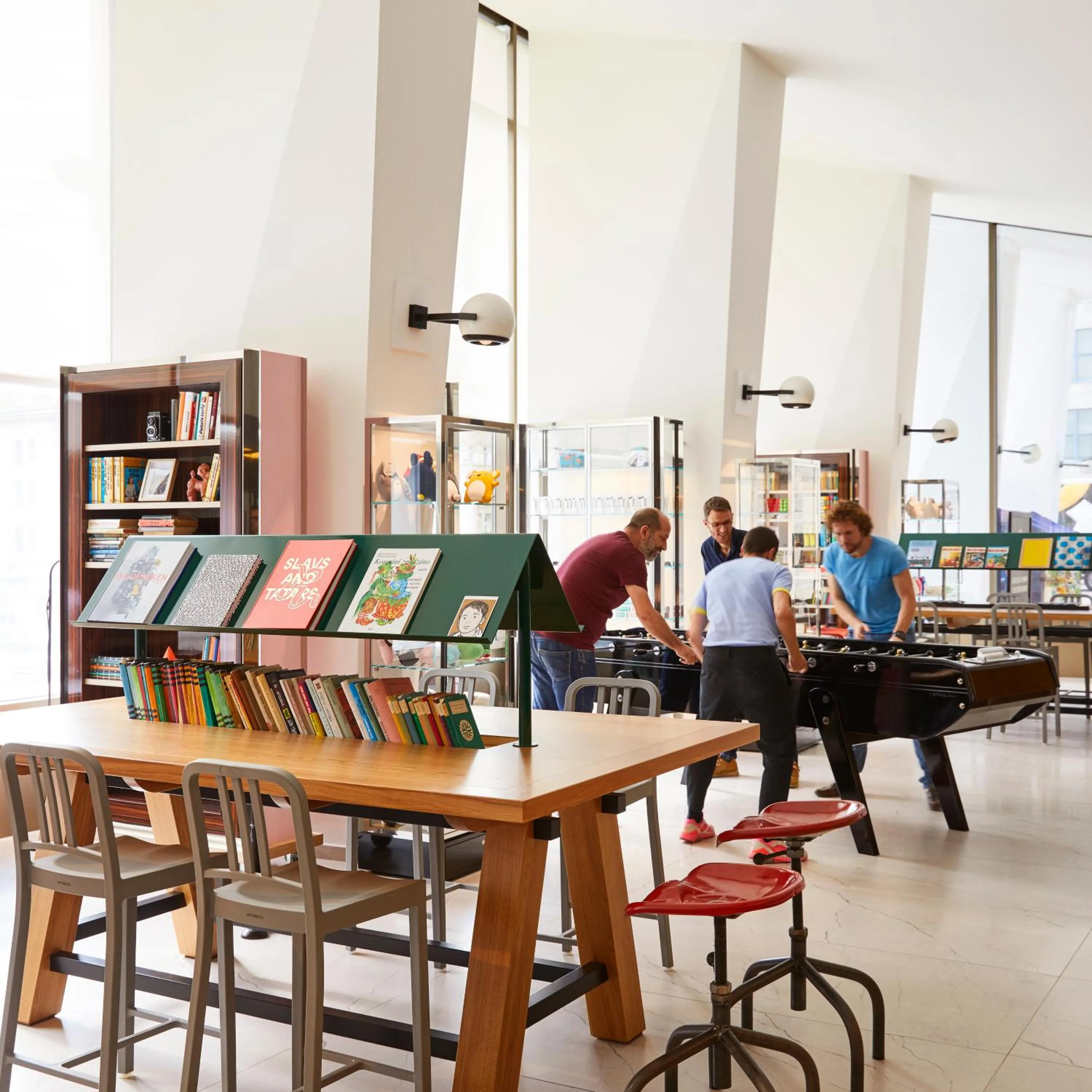 Library in Mama Shelter Prague