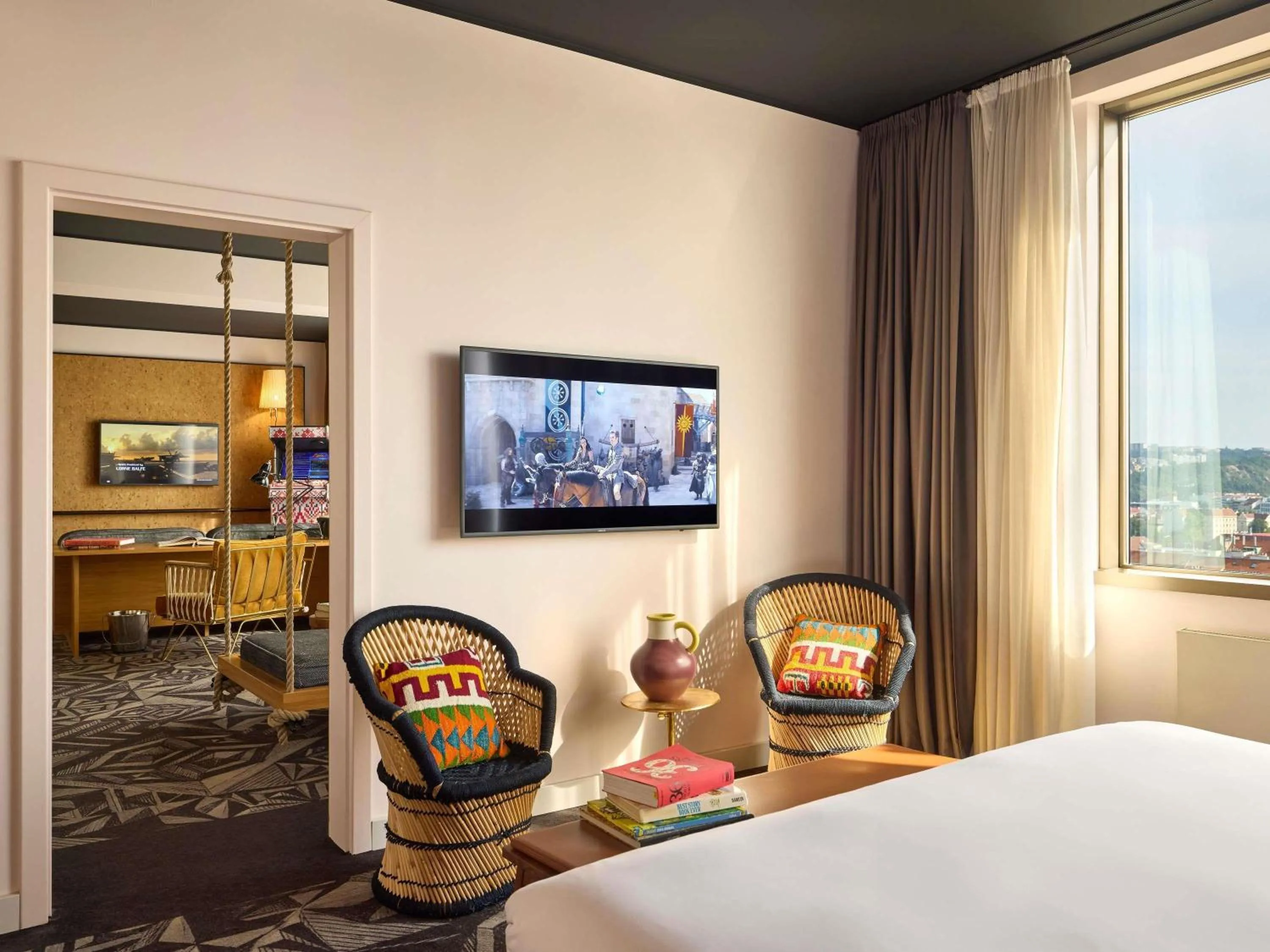 Bedroom, Bed in Mama Shelter Prague