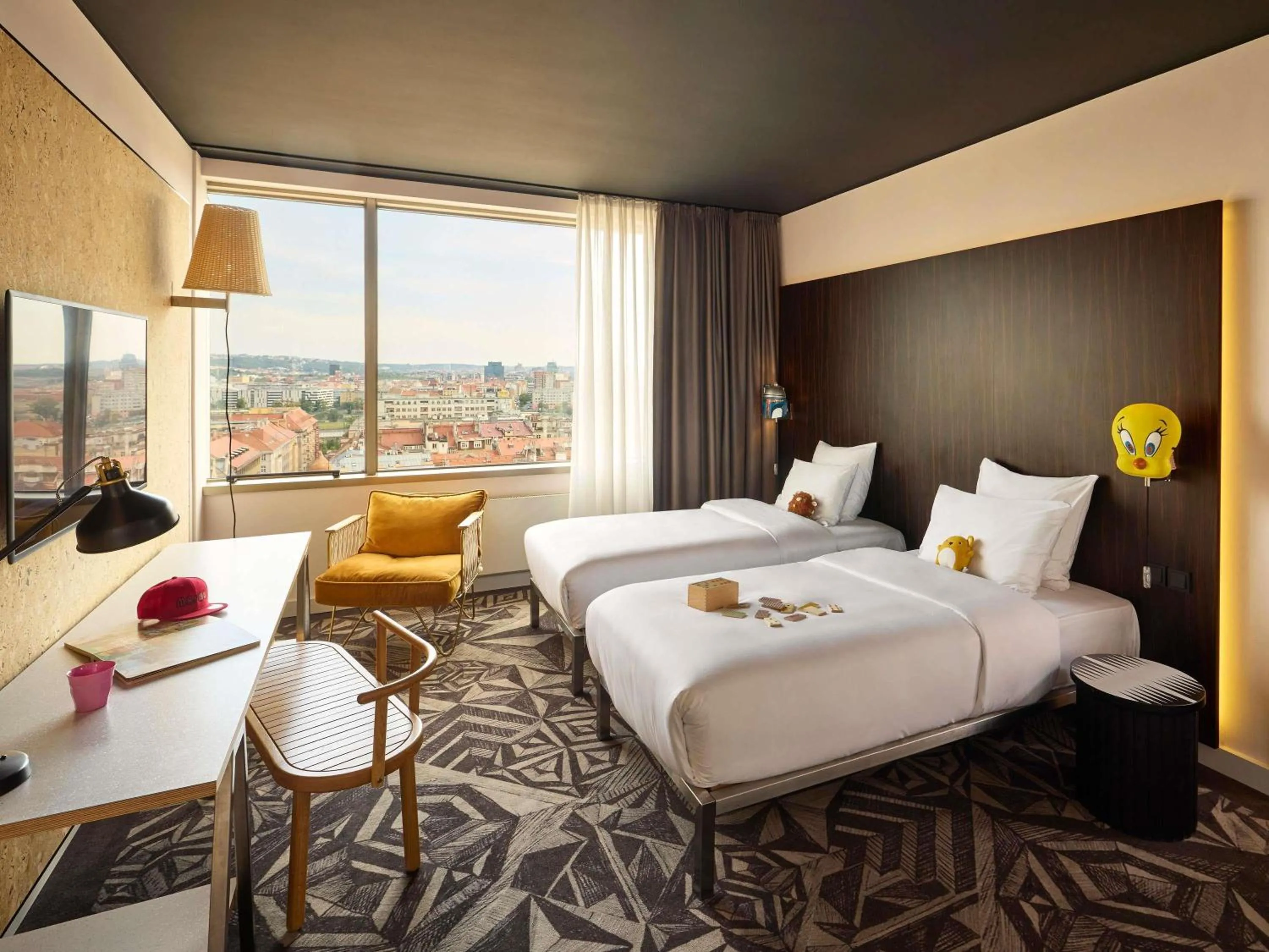 Bedroom, Bed in Mama Shelter Prague