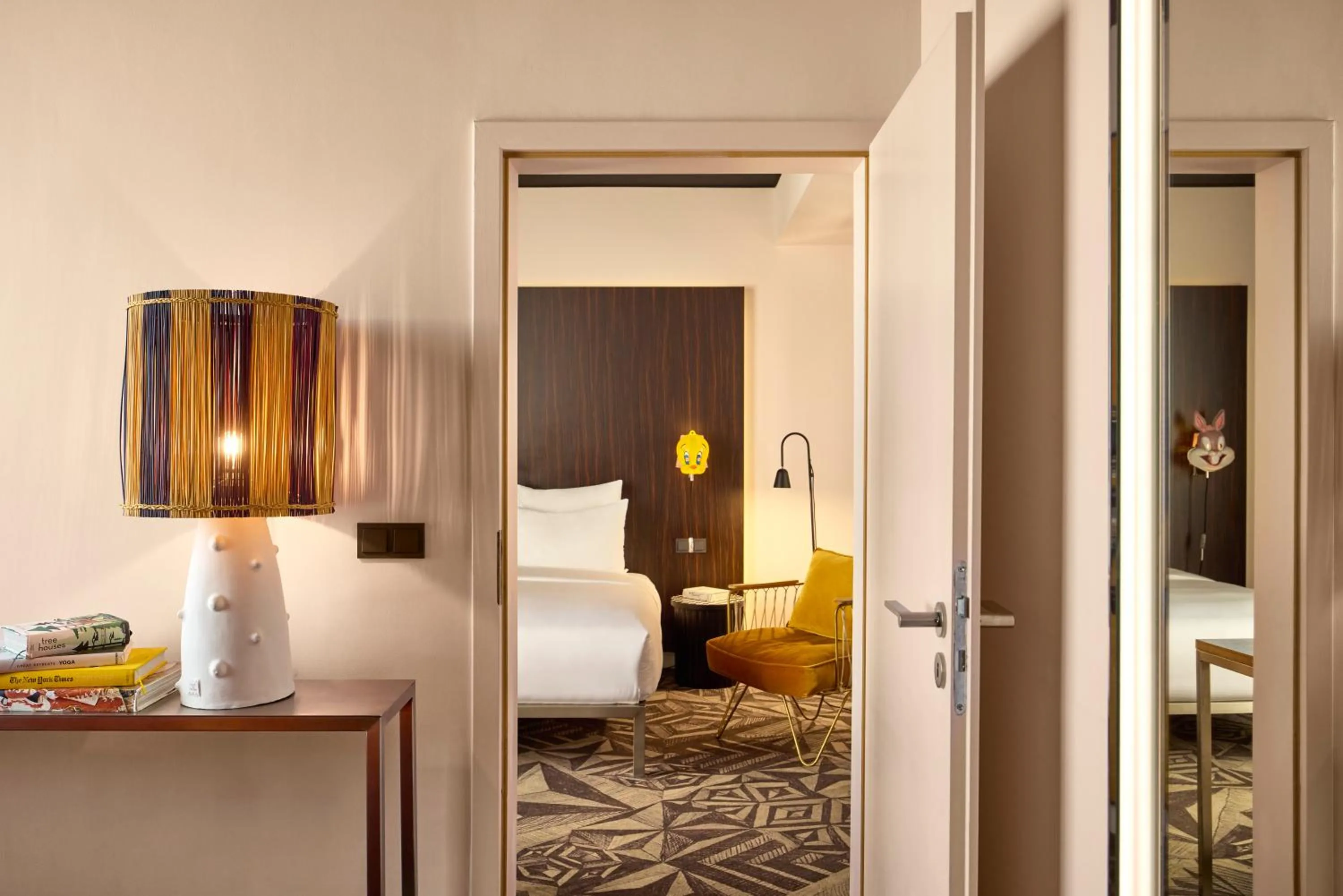 Bed in Mama Shelter Prague