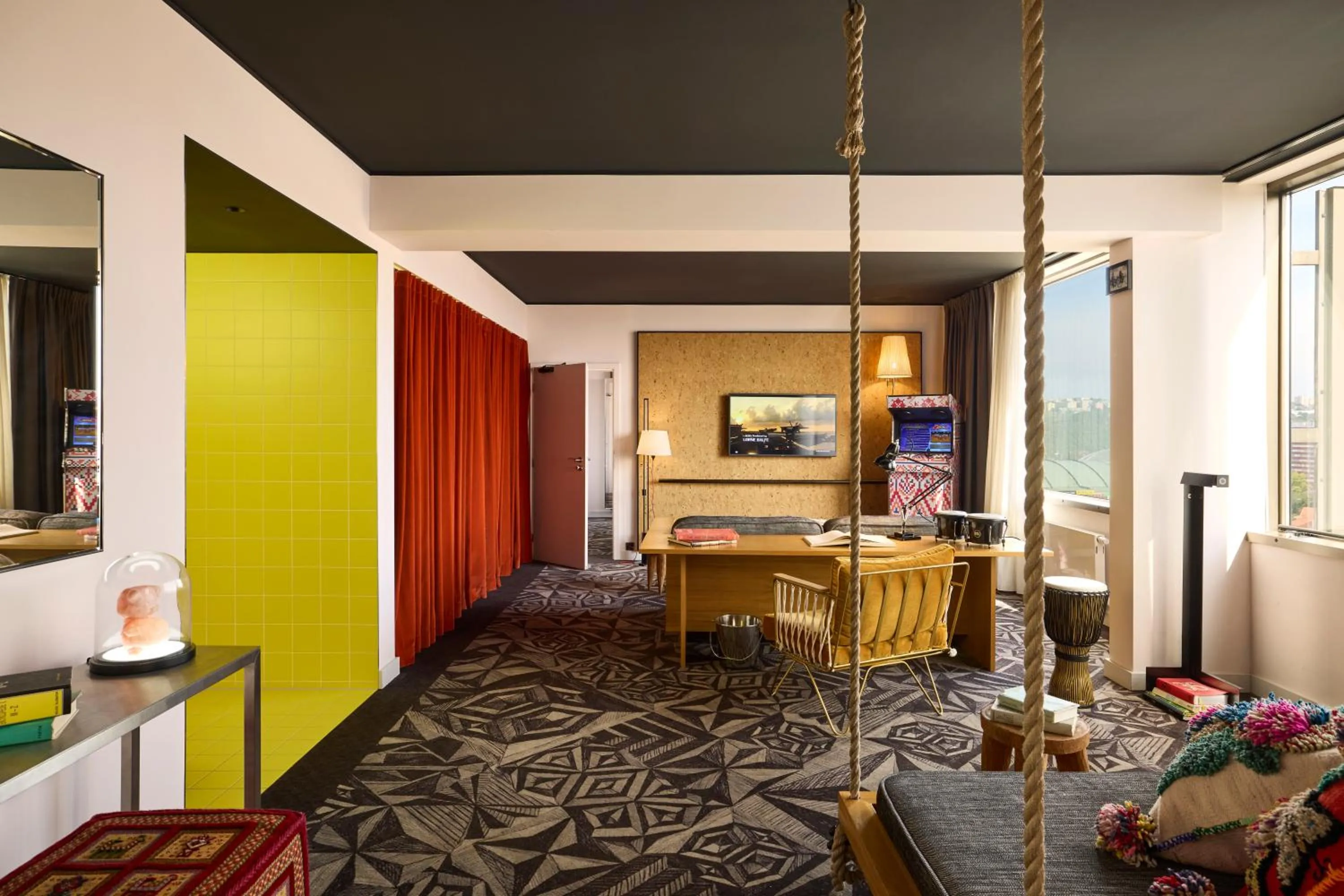 Living room in Mama Shelter Prague