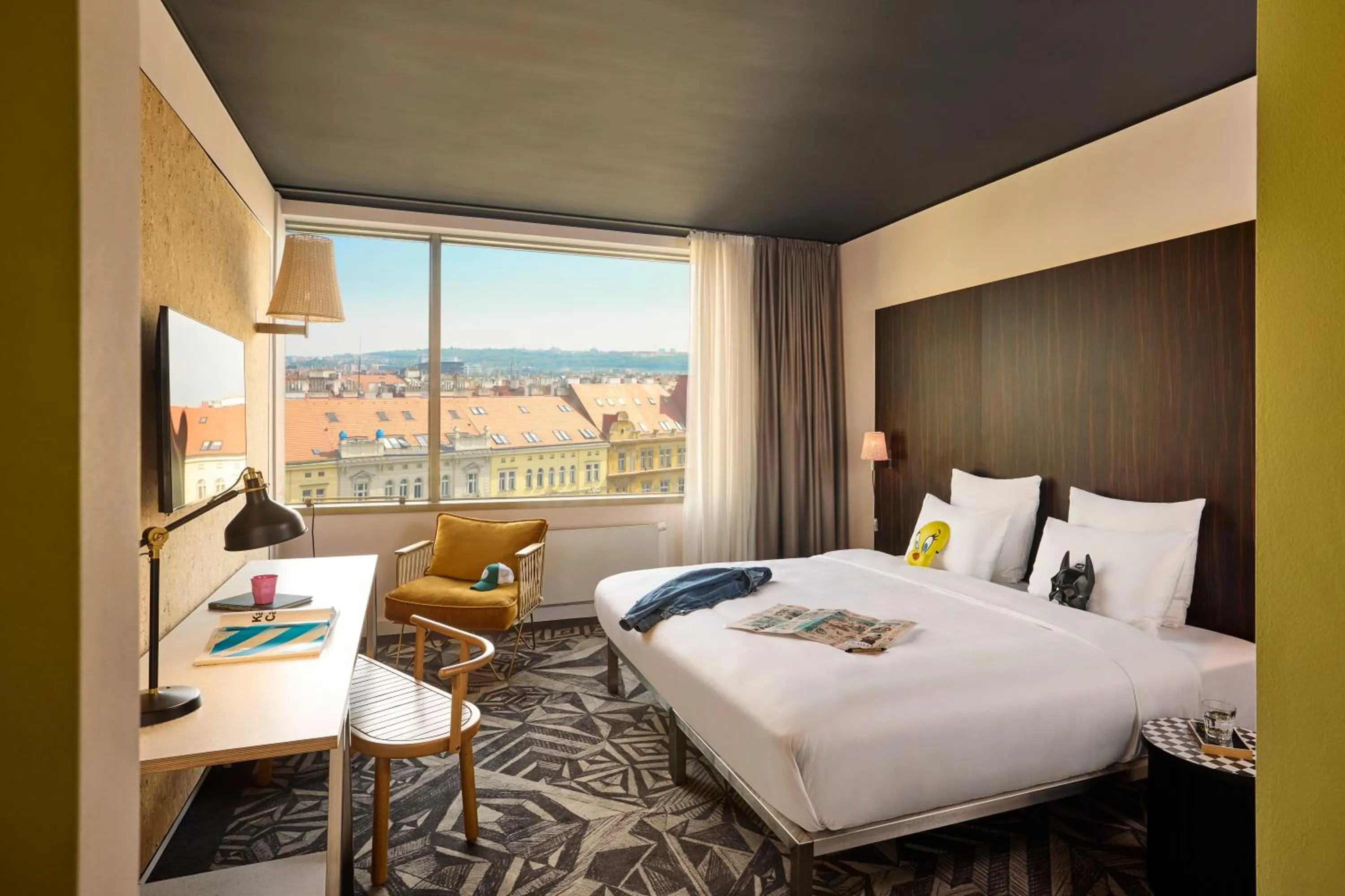 Photo of the whole room, Bed in Mama Shelter Prague