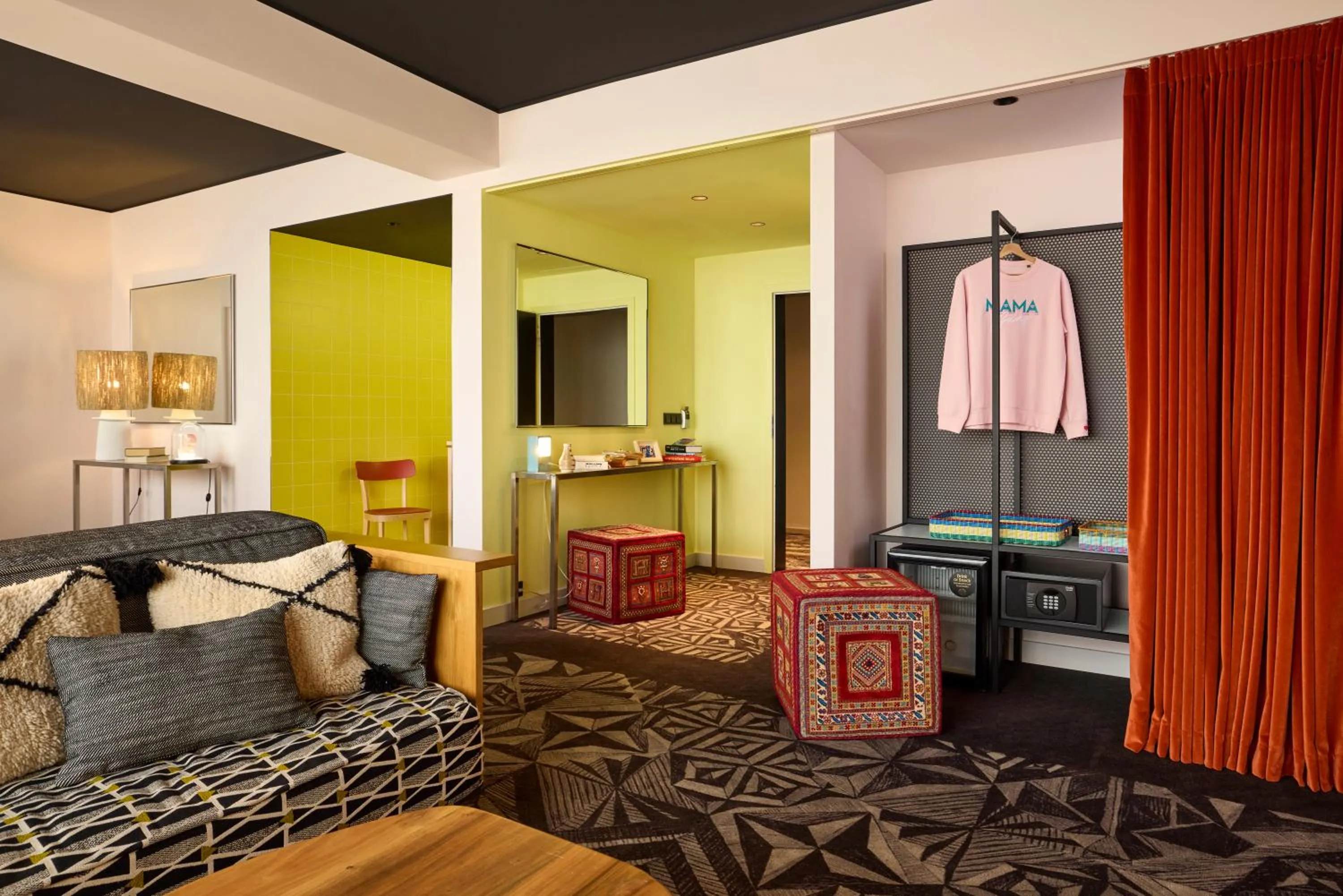 Living room in Mama Shelter Prague