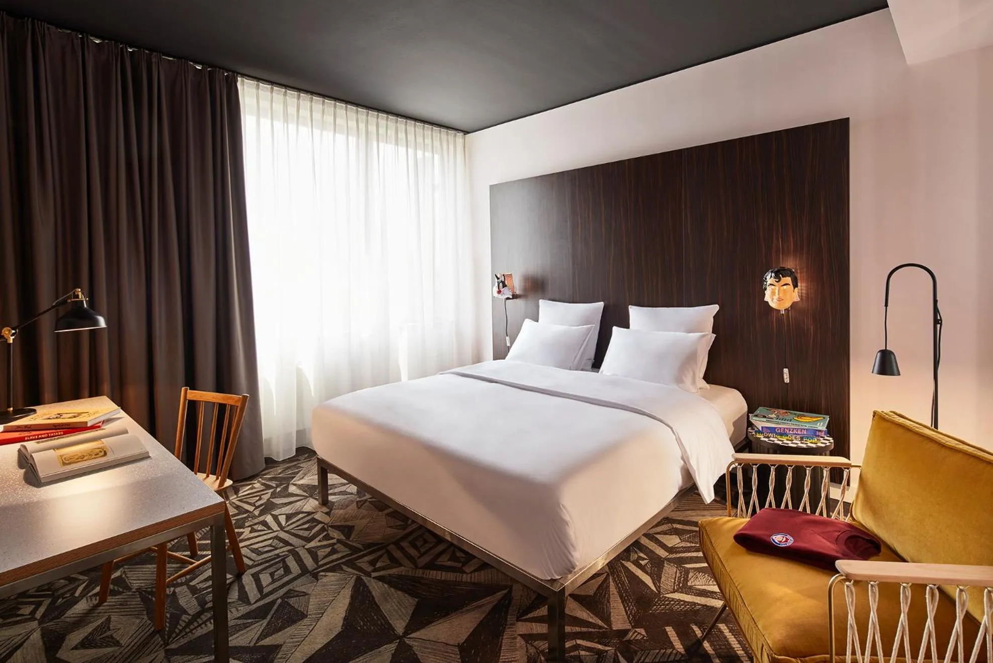 Photo of the whole room, Bed in Mama Shelter Prague