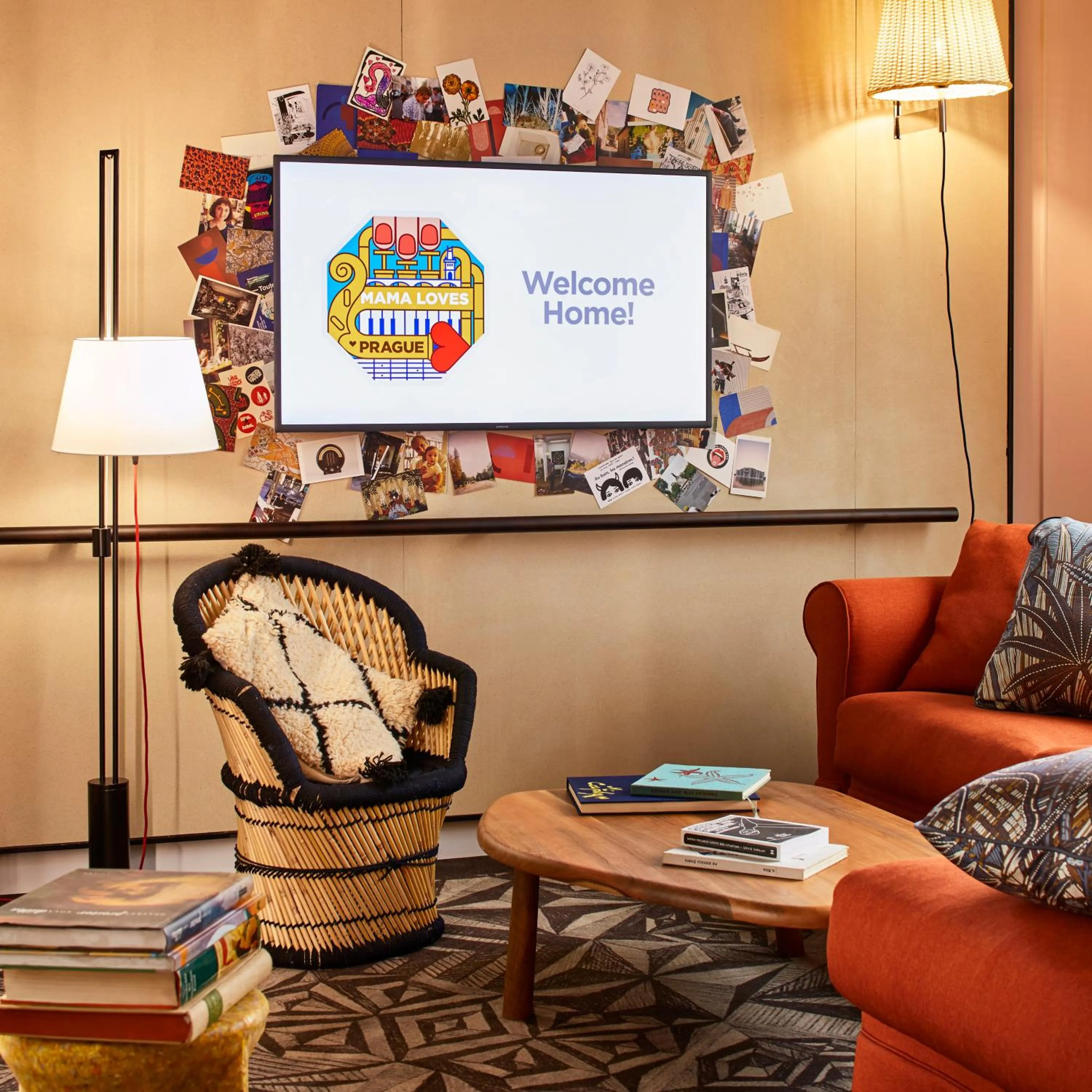 Decorative detail in Mama Shelter Prague