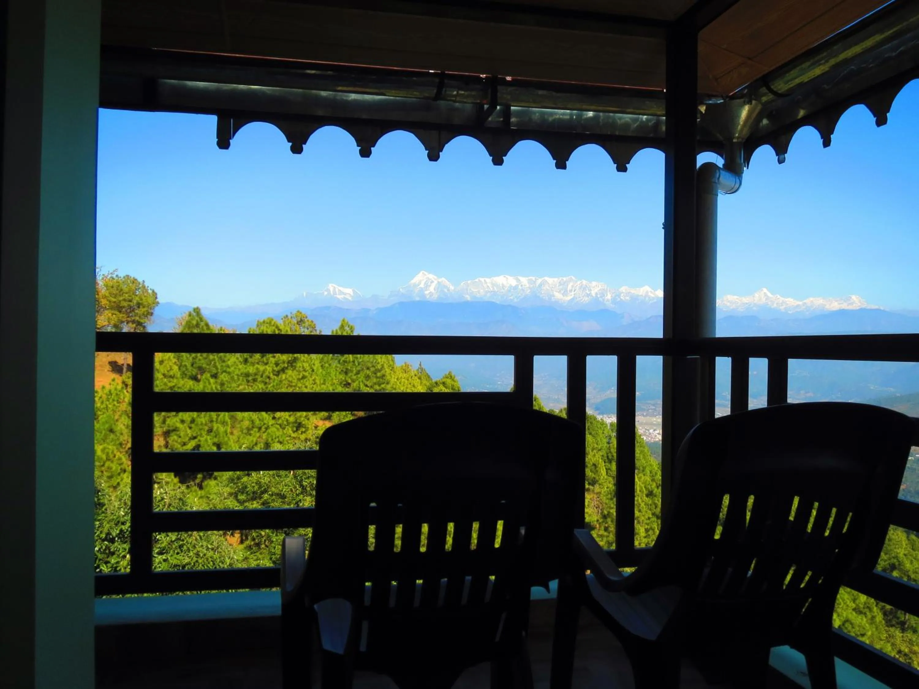 Balcony/Terrace in Himalaya Darshan Resort