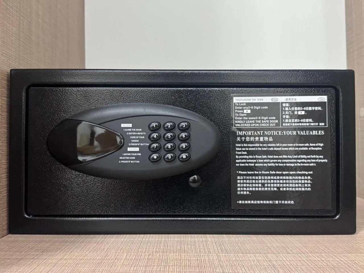 safe in Manifa Hotel