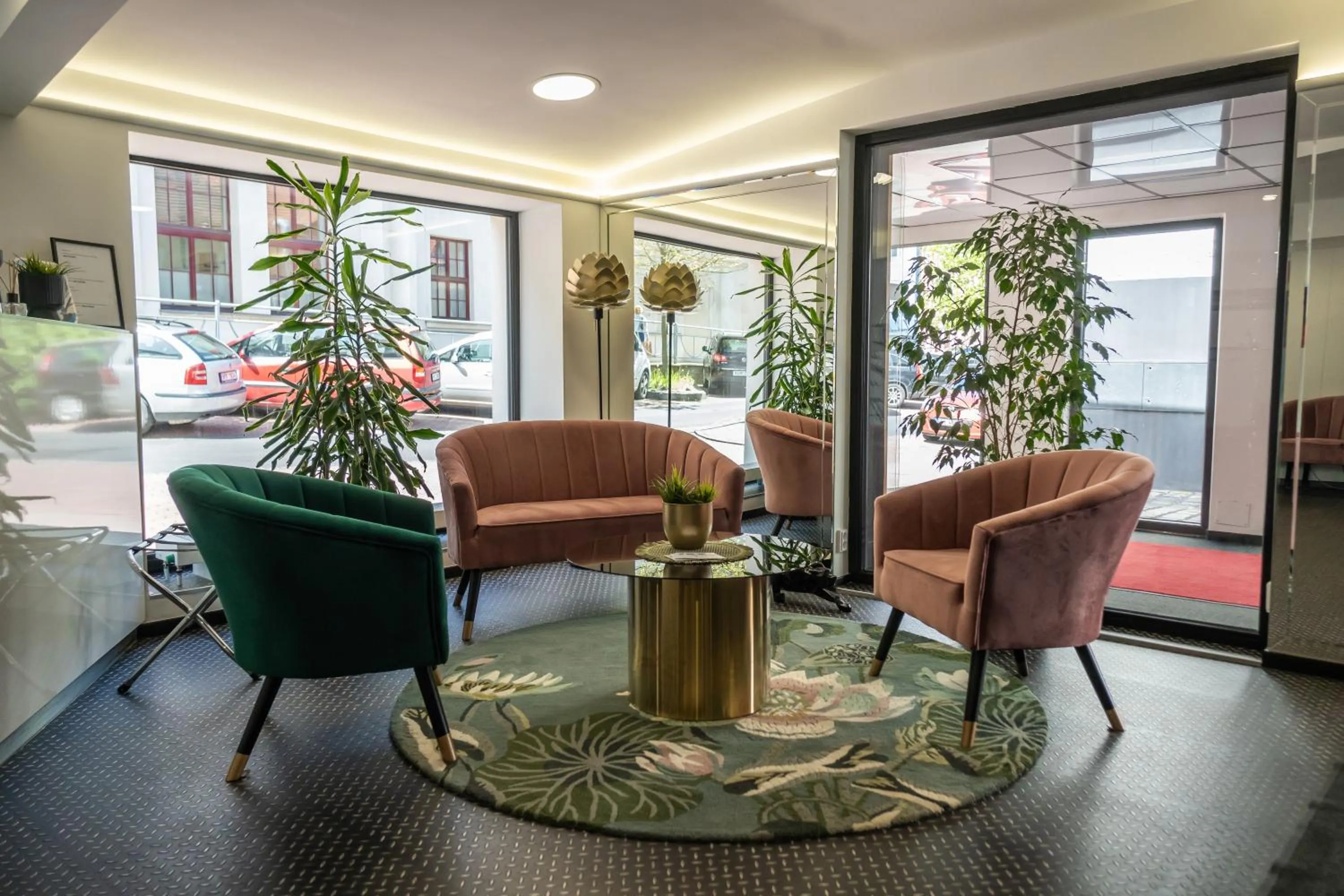 Lobby or reception in Hotel Plzeň