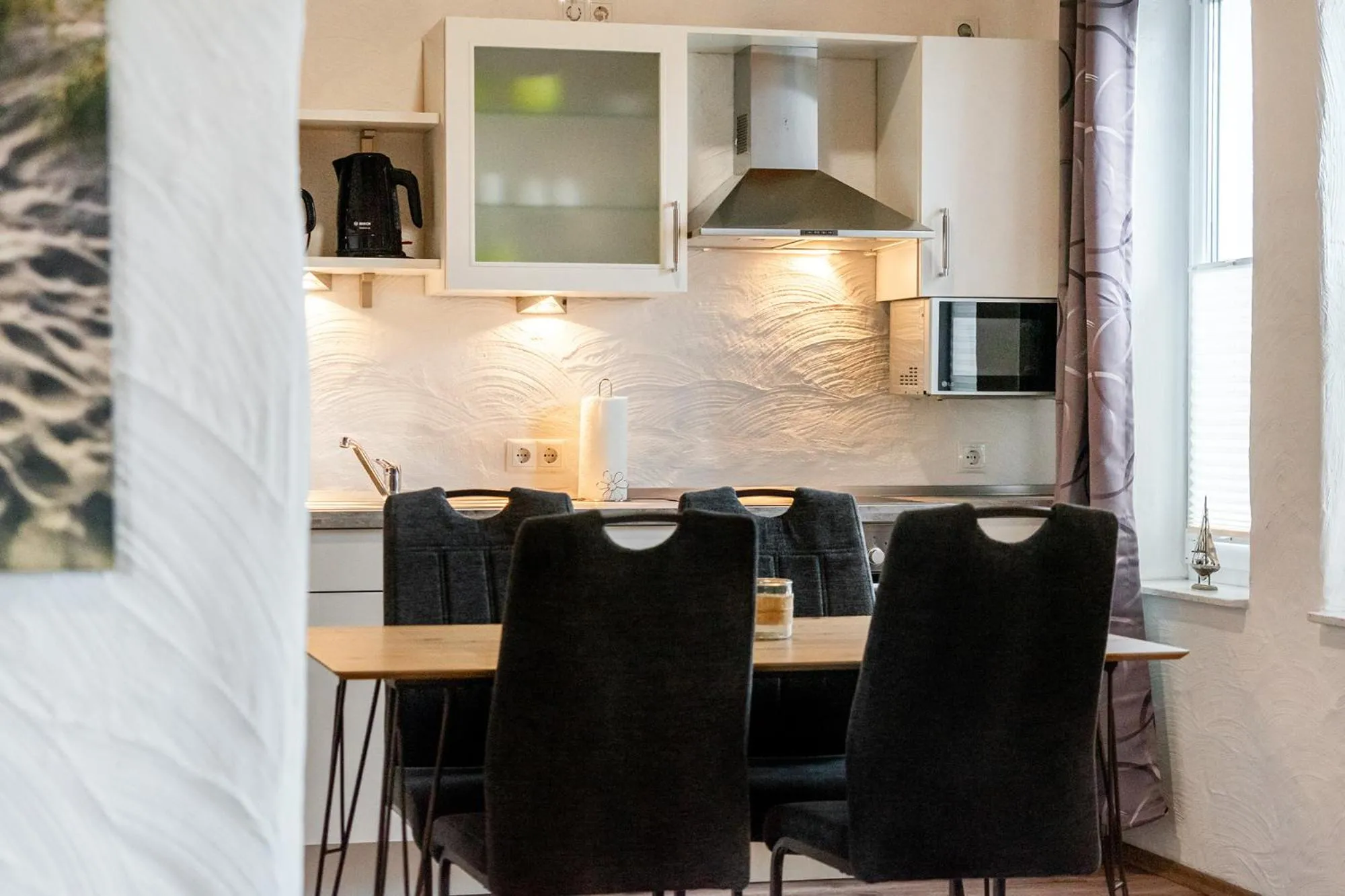 Kitchen or kitchenette in Villa Moorstern am Badesee Tannenhausen