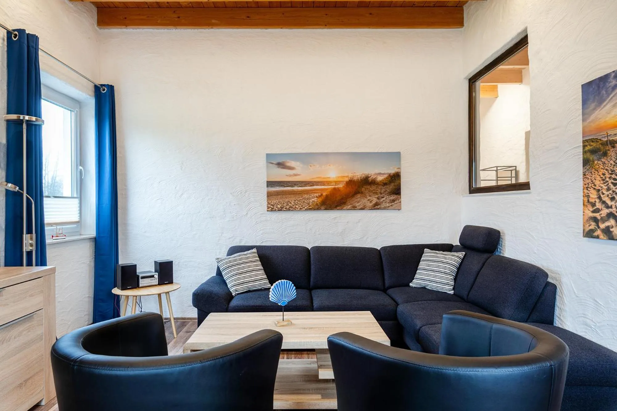 Living room in Villa Moorstern am Badesee Tannenhausen