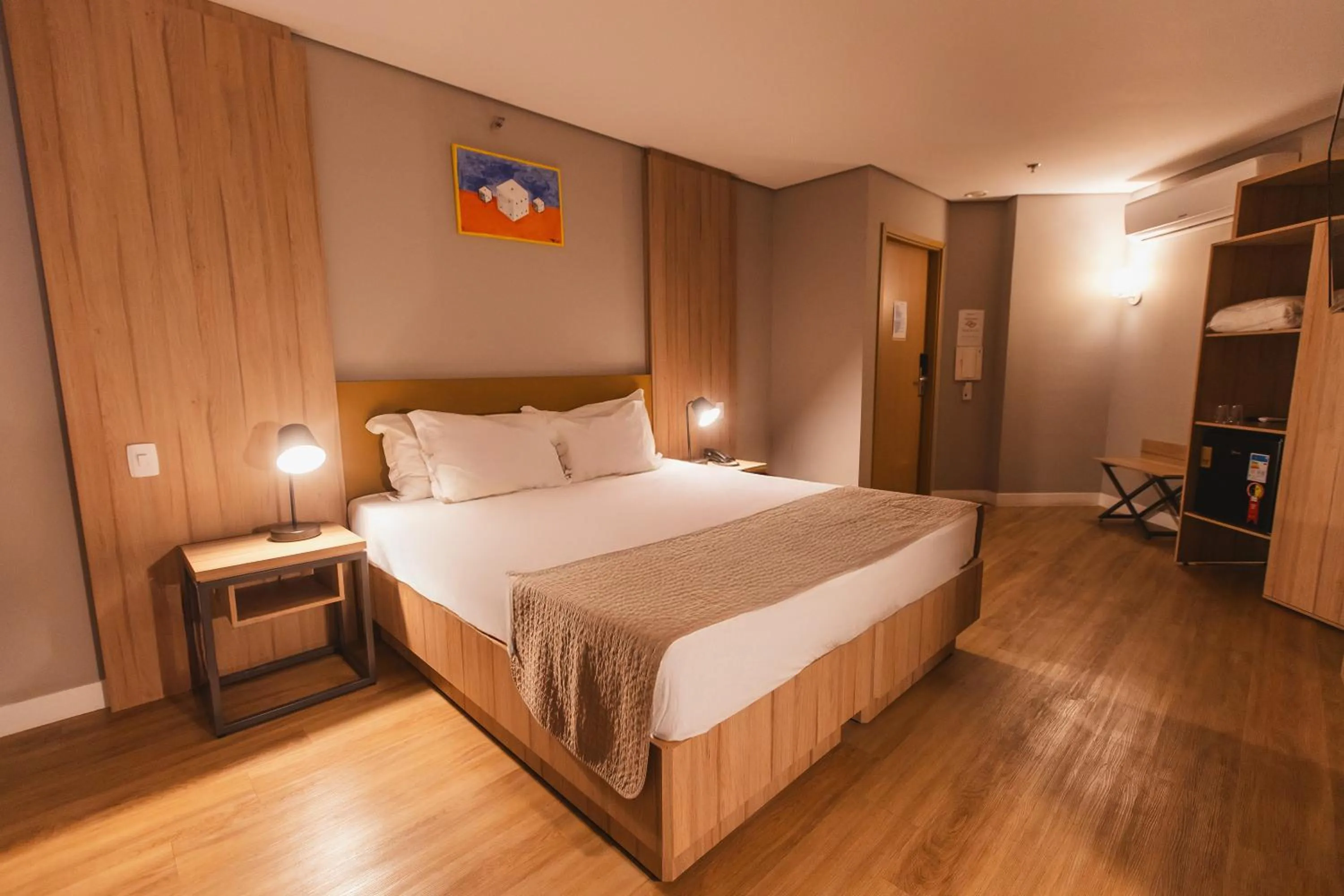 Bedroom, Bed in Hotel Cassino Tower São José do Rio Preto by Nacional Inn