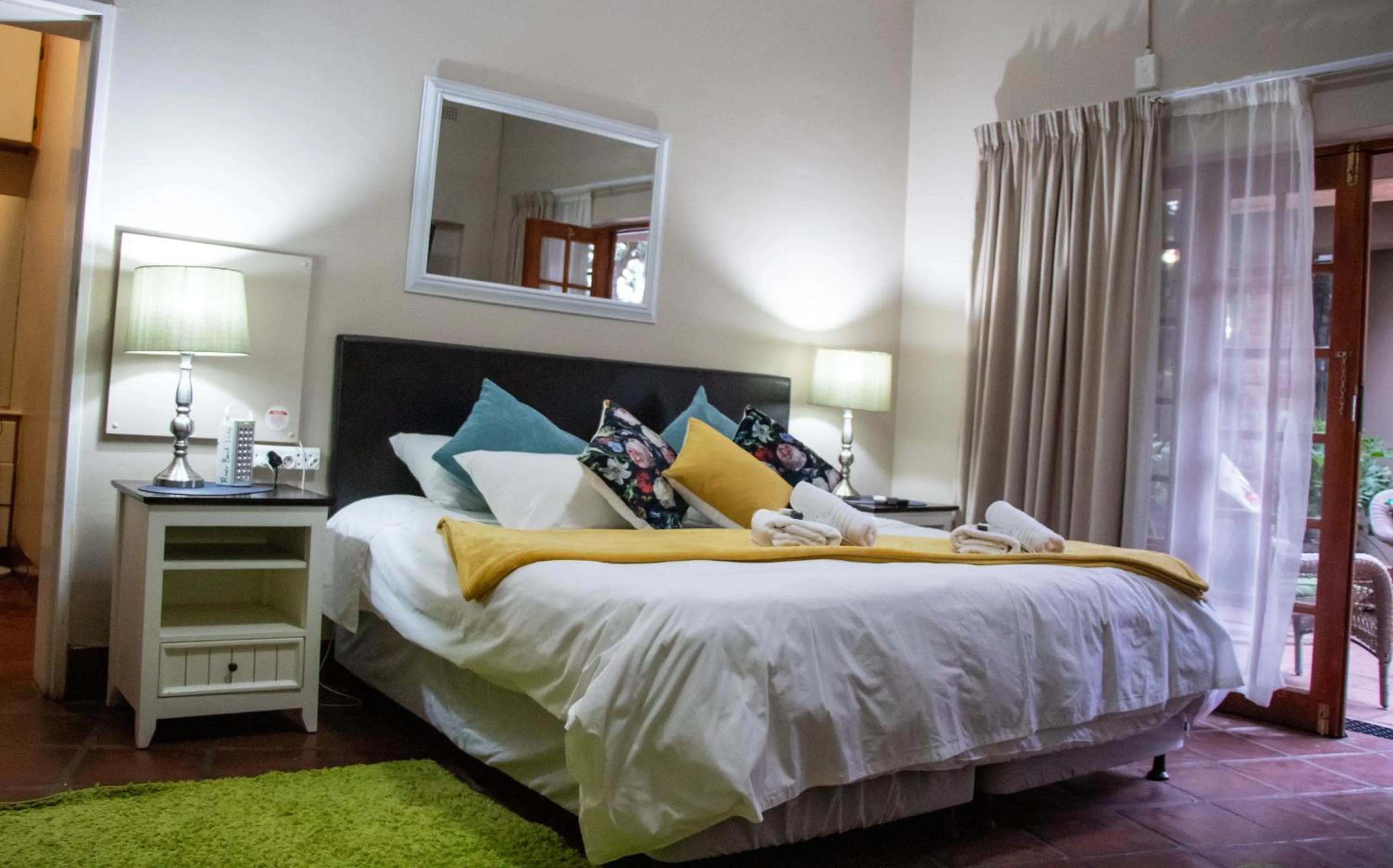 Bed in Riverbank Lodge