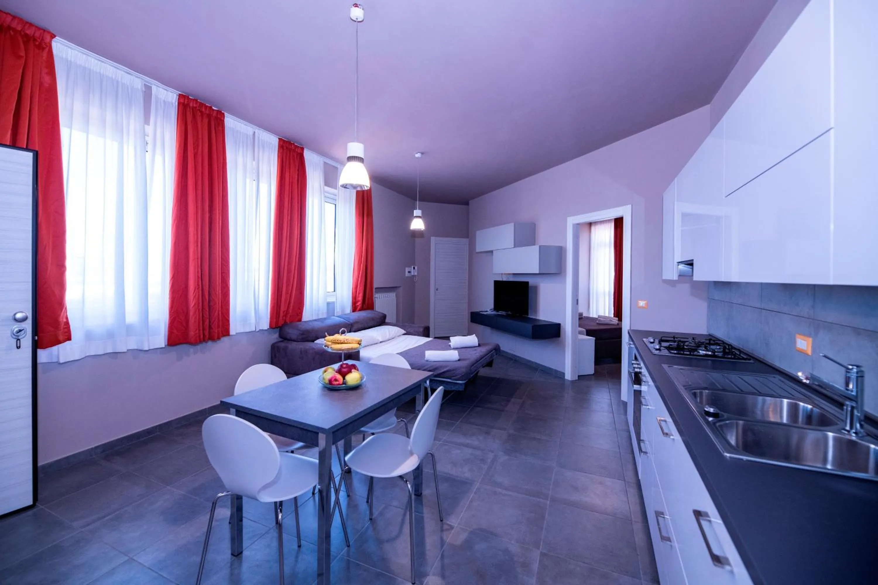 Kitchen or kitchenette in Eracle Hotel