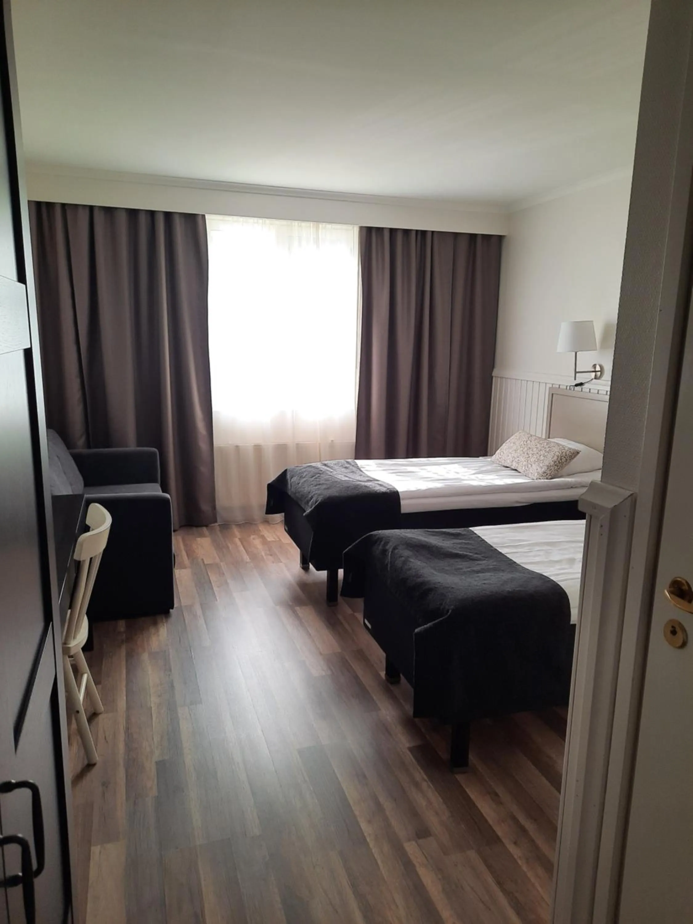 Bed in Juthbacka Hotell