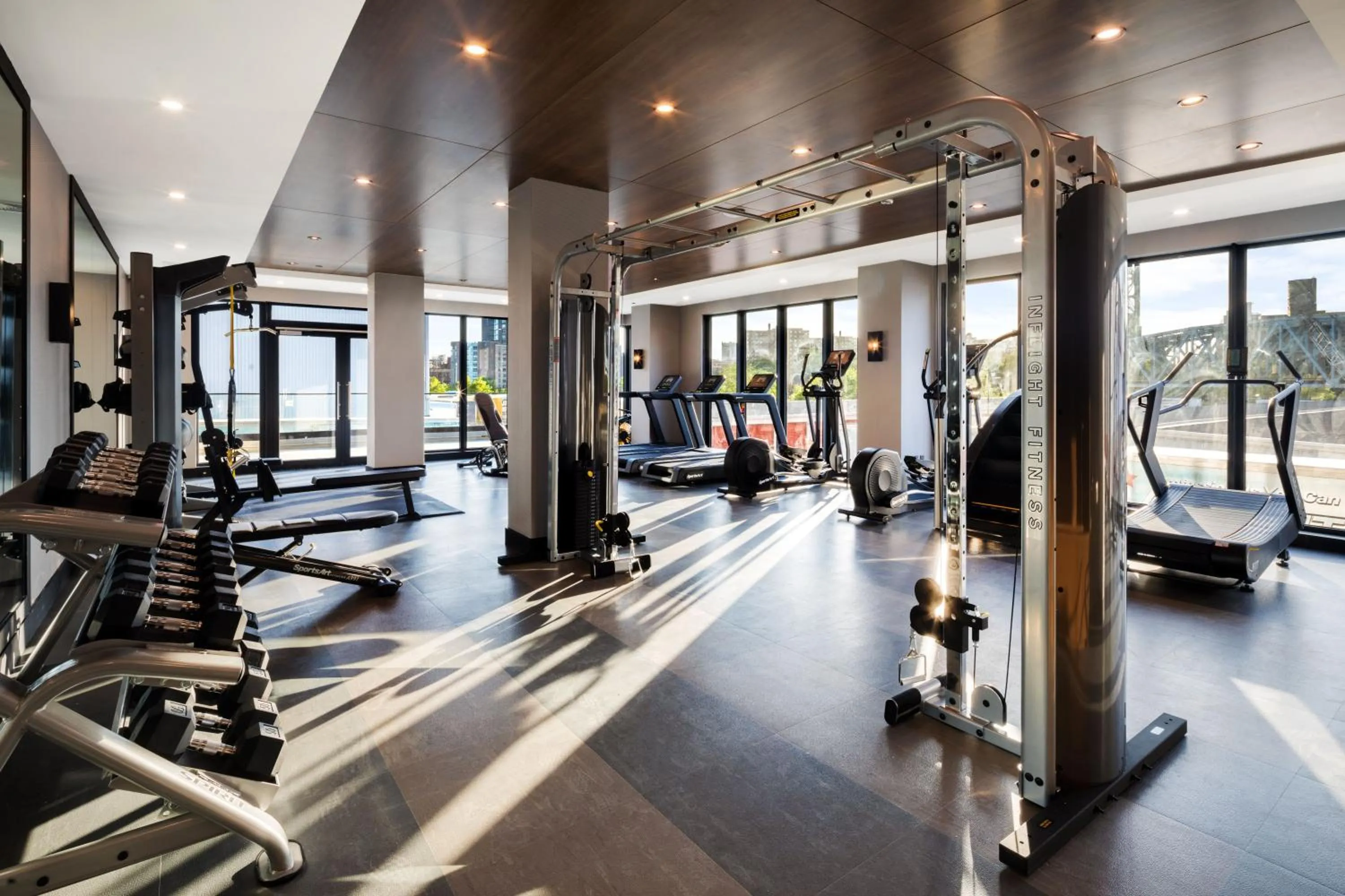 Fitness centre/facilities in Global Luxury Suites at The Arches