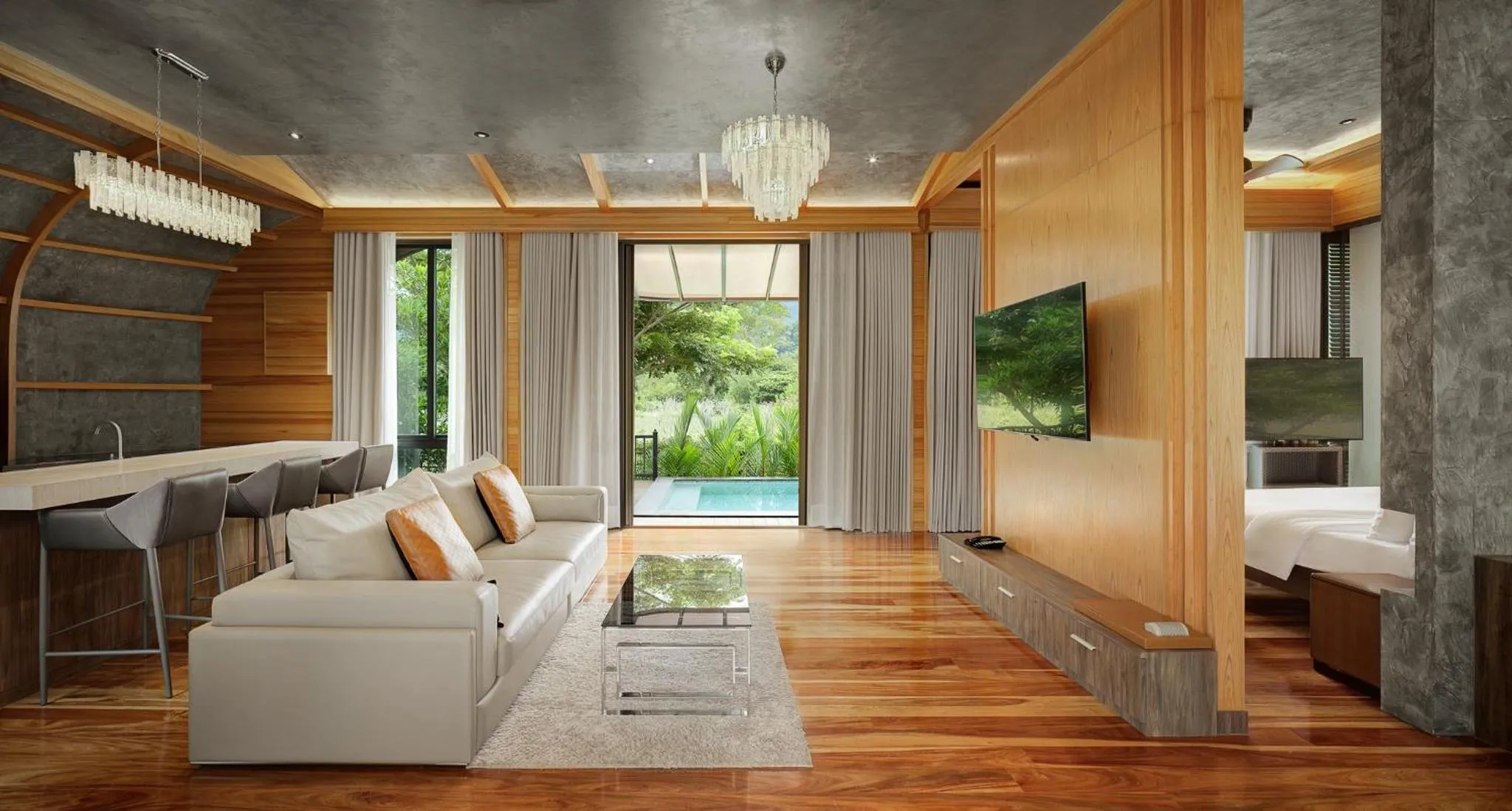 Bed in The Hidden Village, Khao Yai