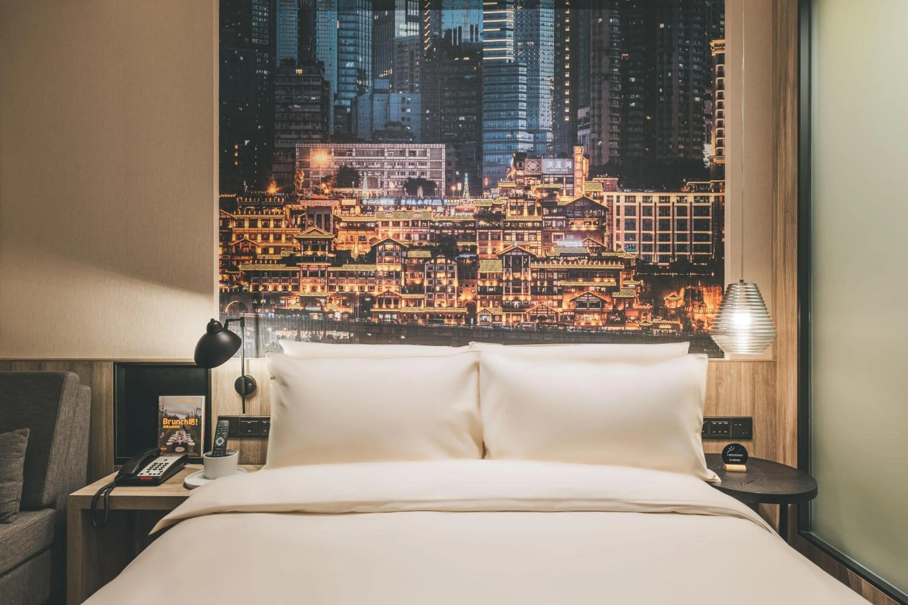 Bed in Atour Hotel Chongqiang Jiangbei Airport