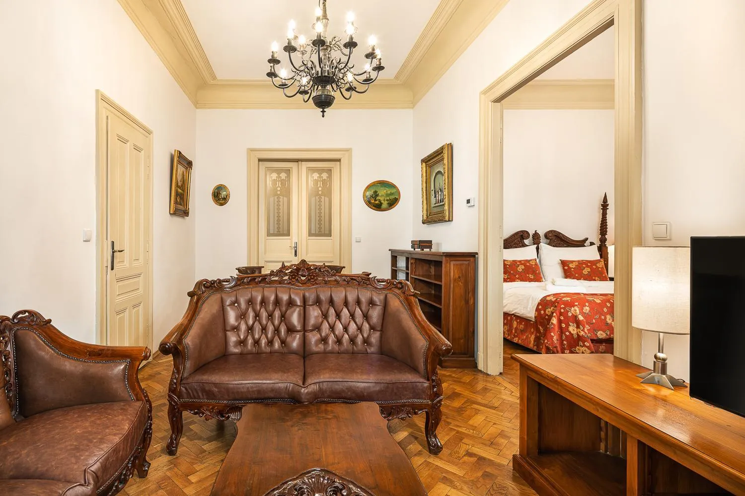 TV and multimedia, Bed in BHG Apartments Prague