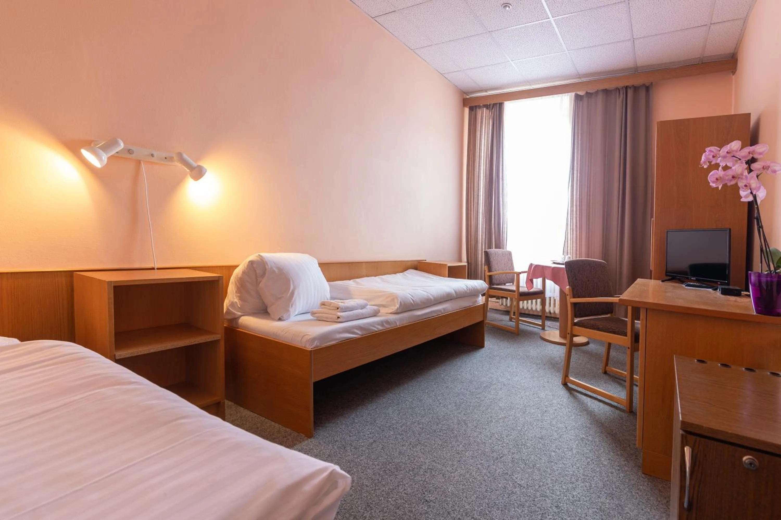 Property building, Bed in Hotel Slovan Plzeň