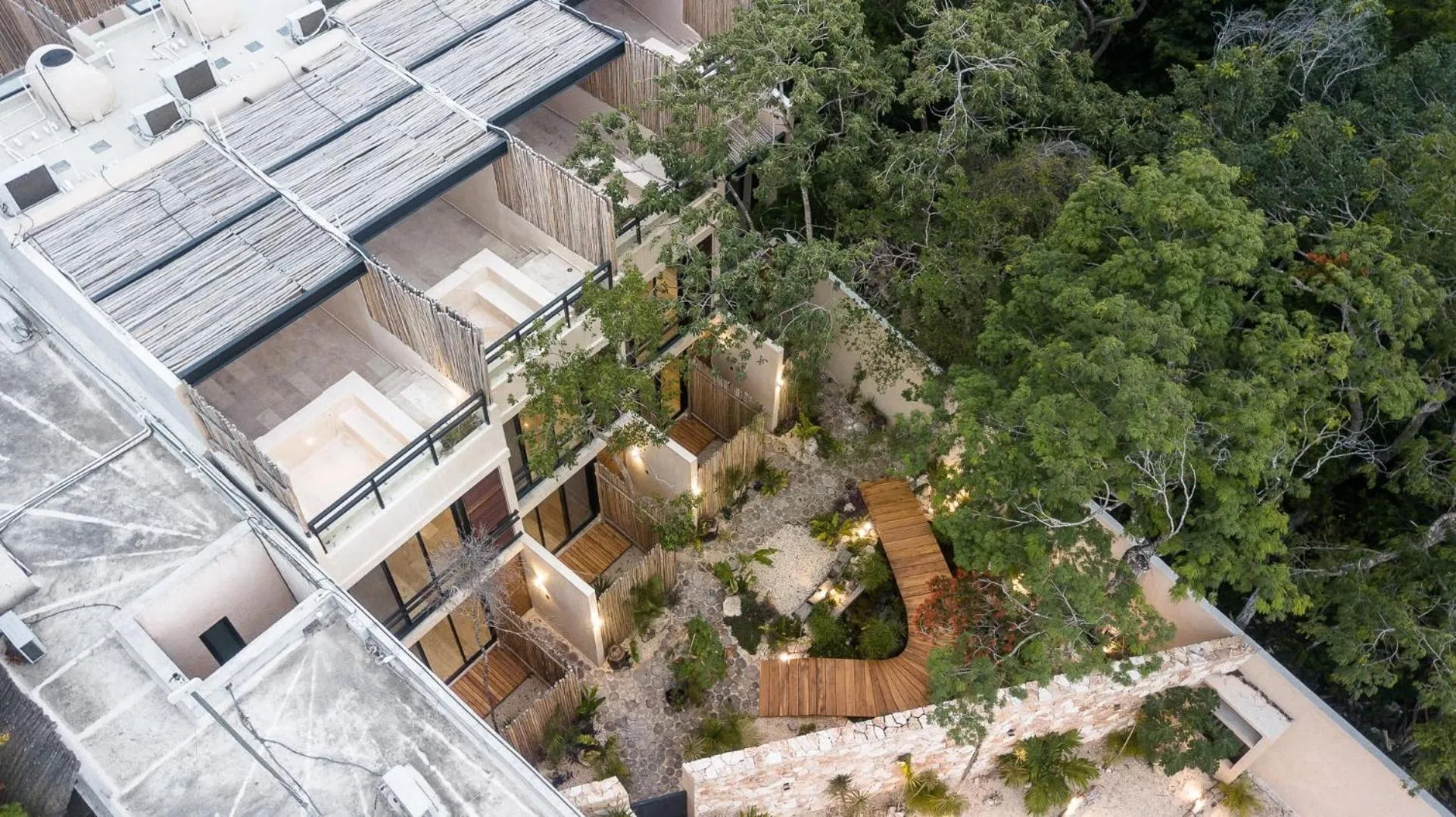 Bird's eye view in BIT Tulum Villas