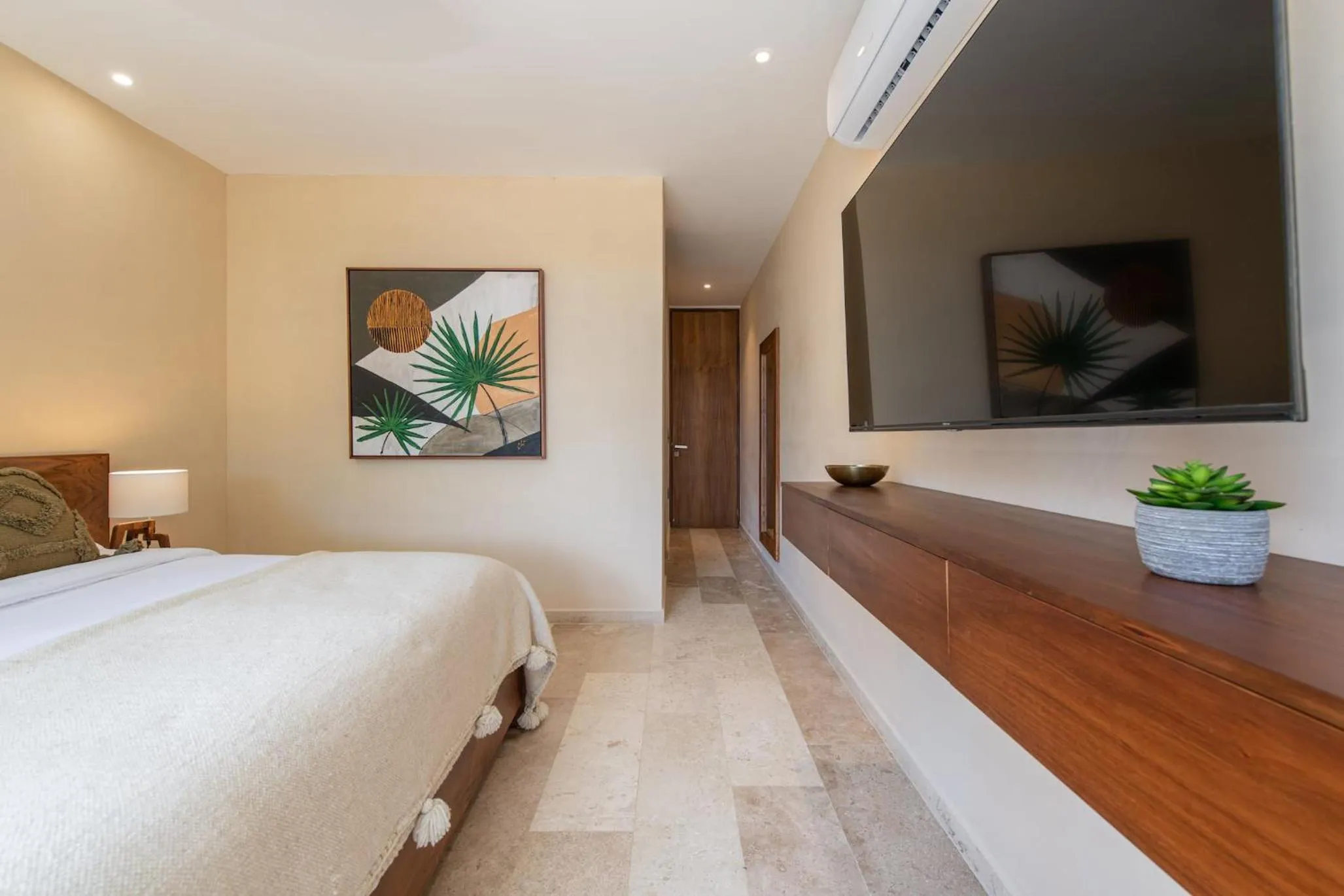 Bed in BIT Tulum Villas