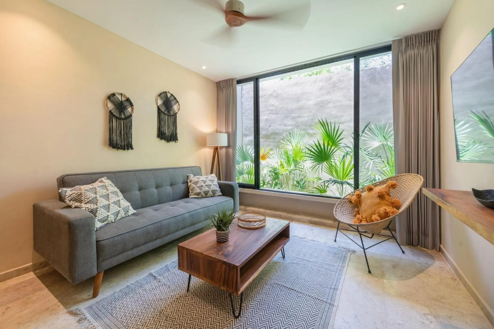 Living room in BIT Tulum Villas