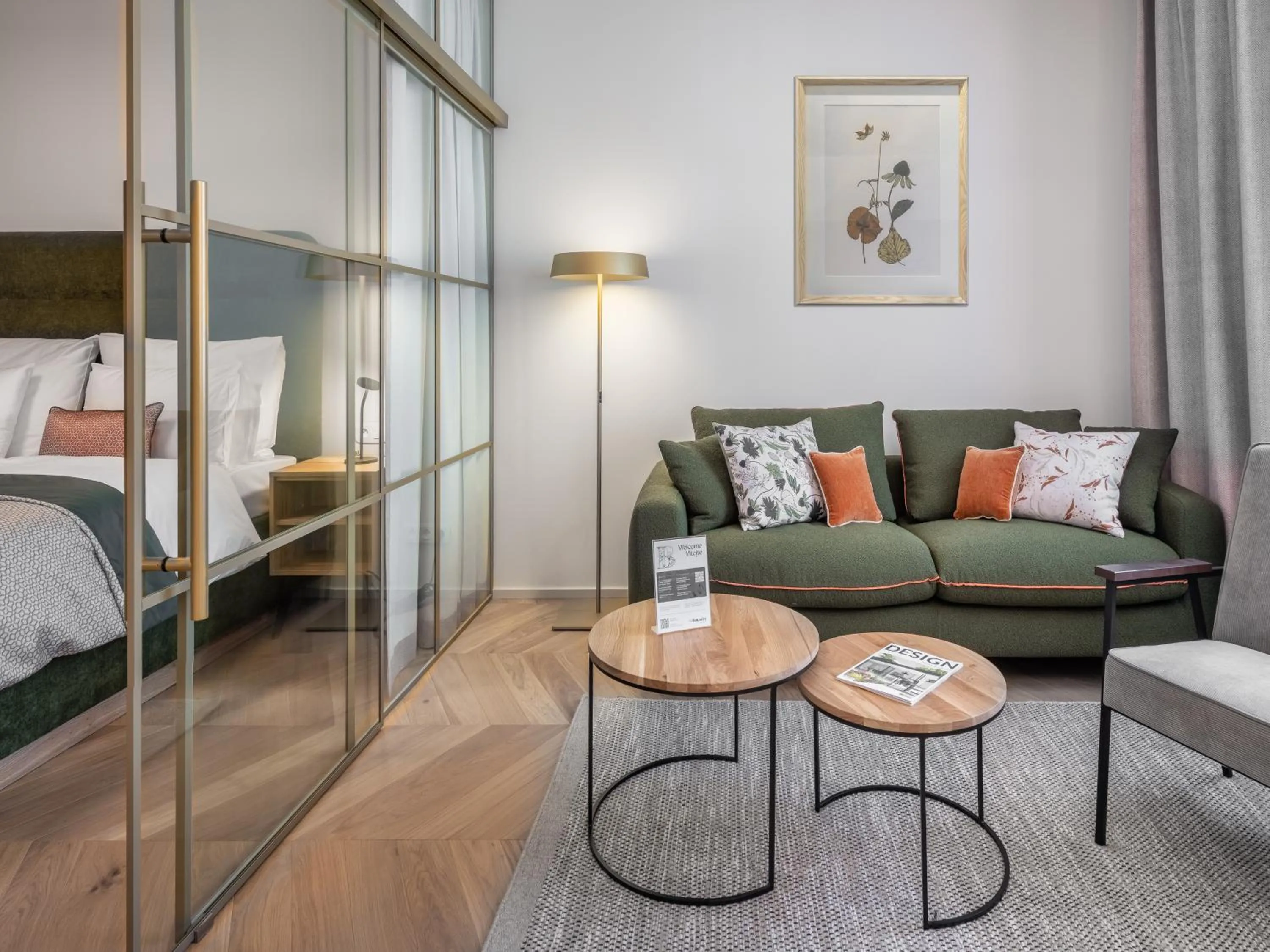 Living room, Bed in The Botanist by Adrez